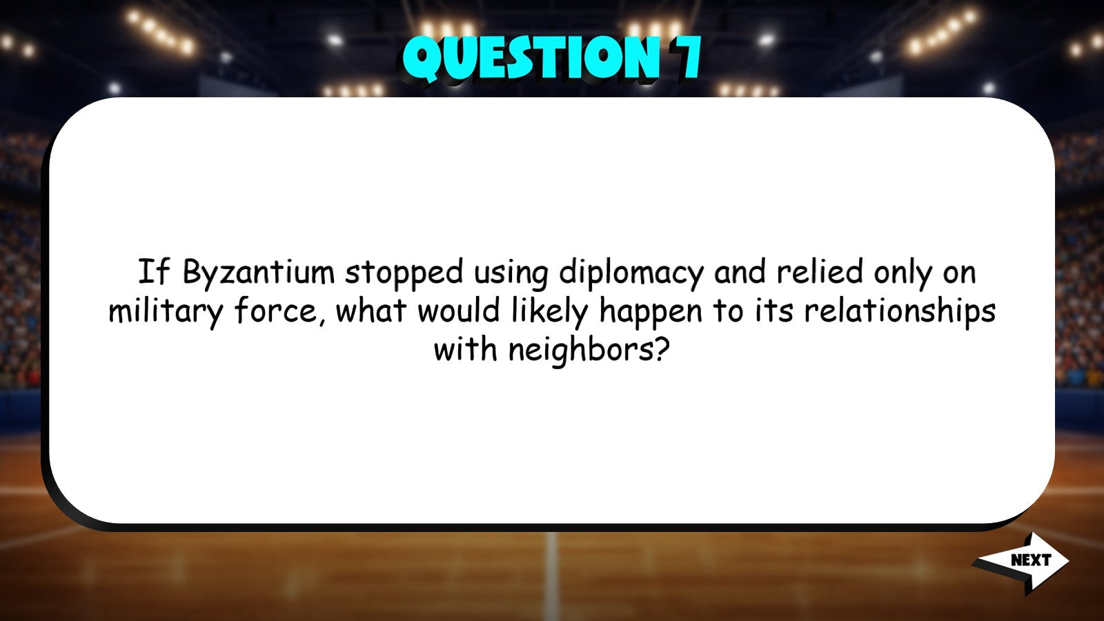 Byzantine Relations with Neighboring Regions TRASHKETBALL Socials Game - Grade 7