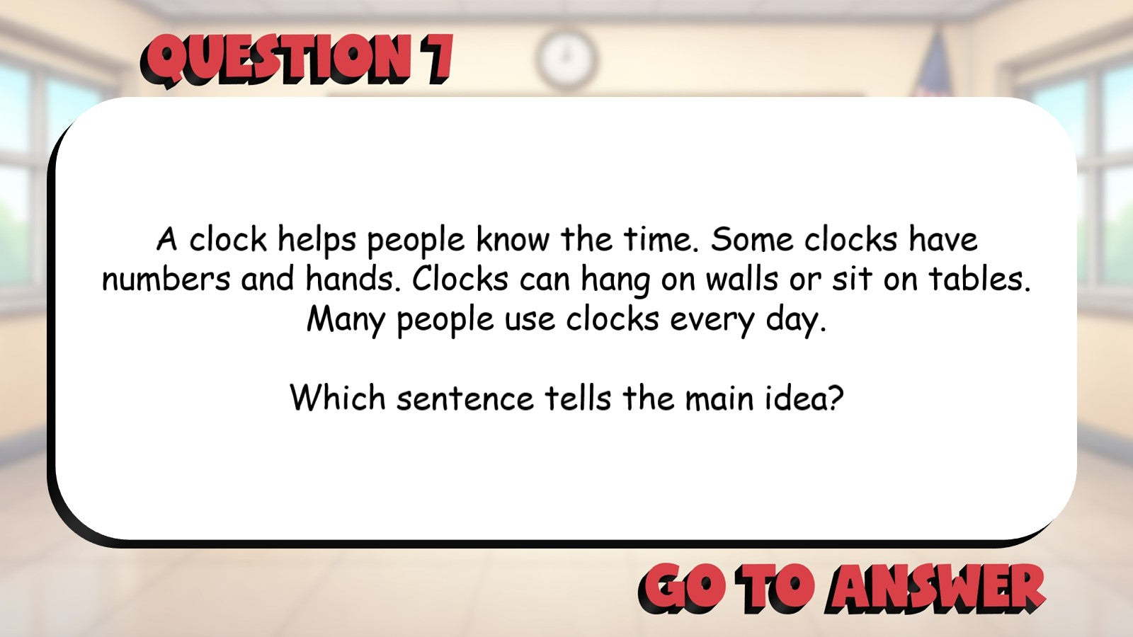 Distinguish Main Idea From Minor Details BIG TERRIBLE GAME - Grade 3 ELA Review