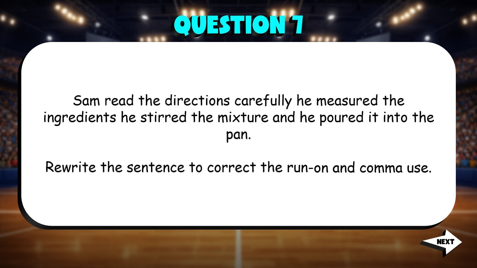 Identify Run On Sentences & Comma Errors TRASHKETBALL ELA Game - No Prep Grade 4