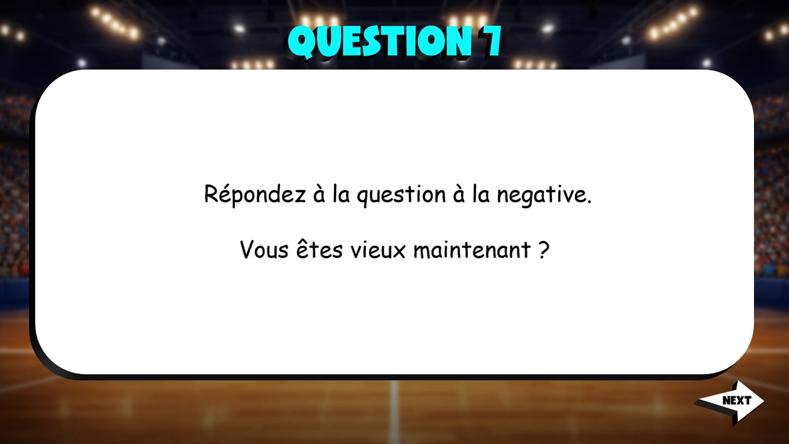 Answer the Question - Descriptive Adjectives TRASHKETBALL French Game - No Prep