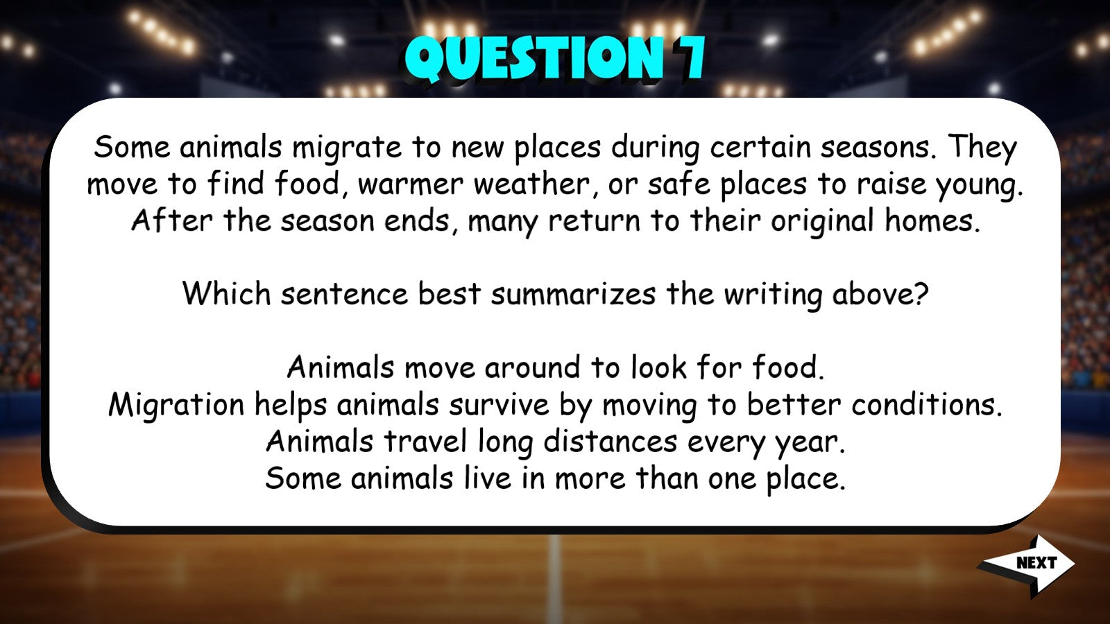 Select the Best Summary Sentence TRASHKETBALL ELA Game - No Prep Grade 4 Review