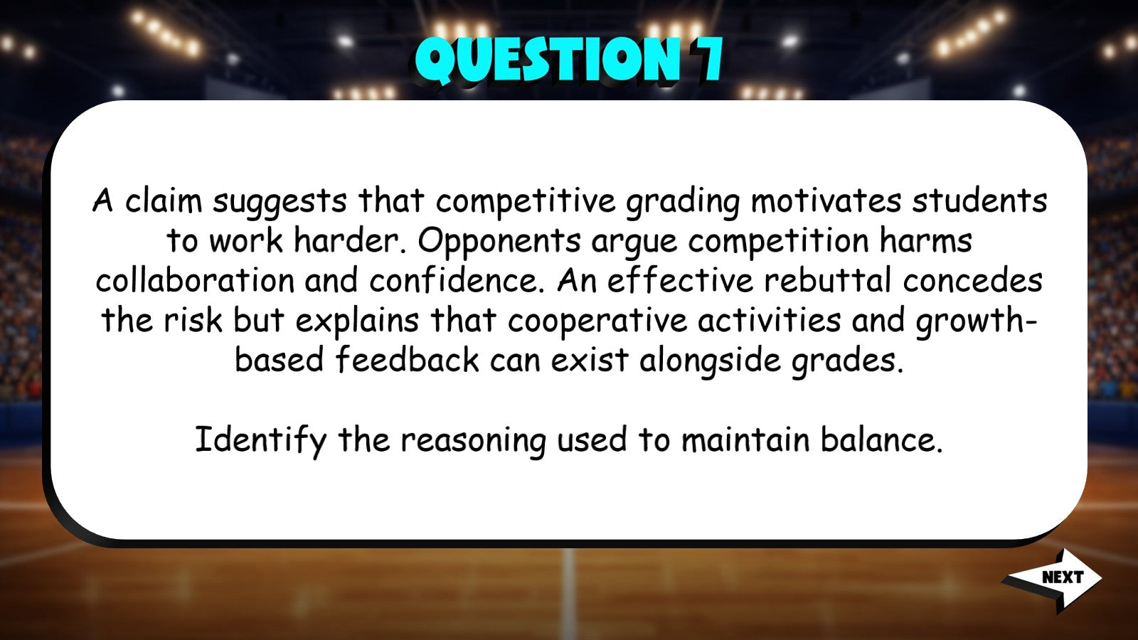 Counterarguments & Argument Balance TRASHKETBALL ELA Game - No Prep Grade 8