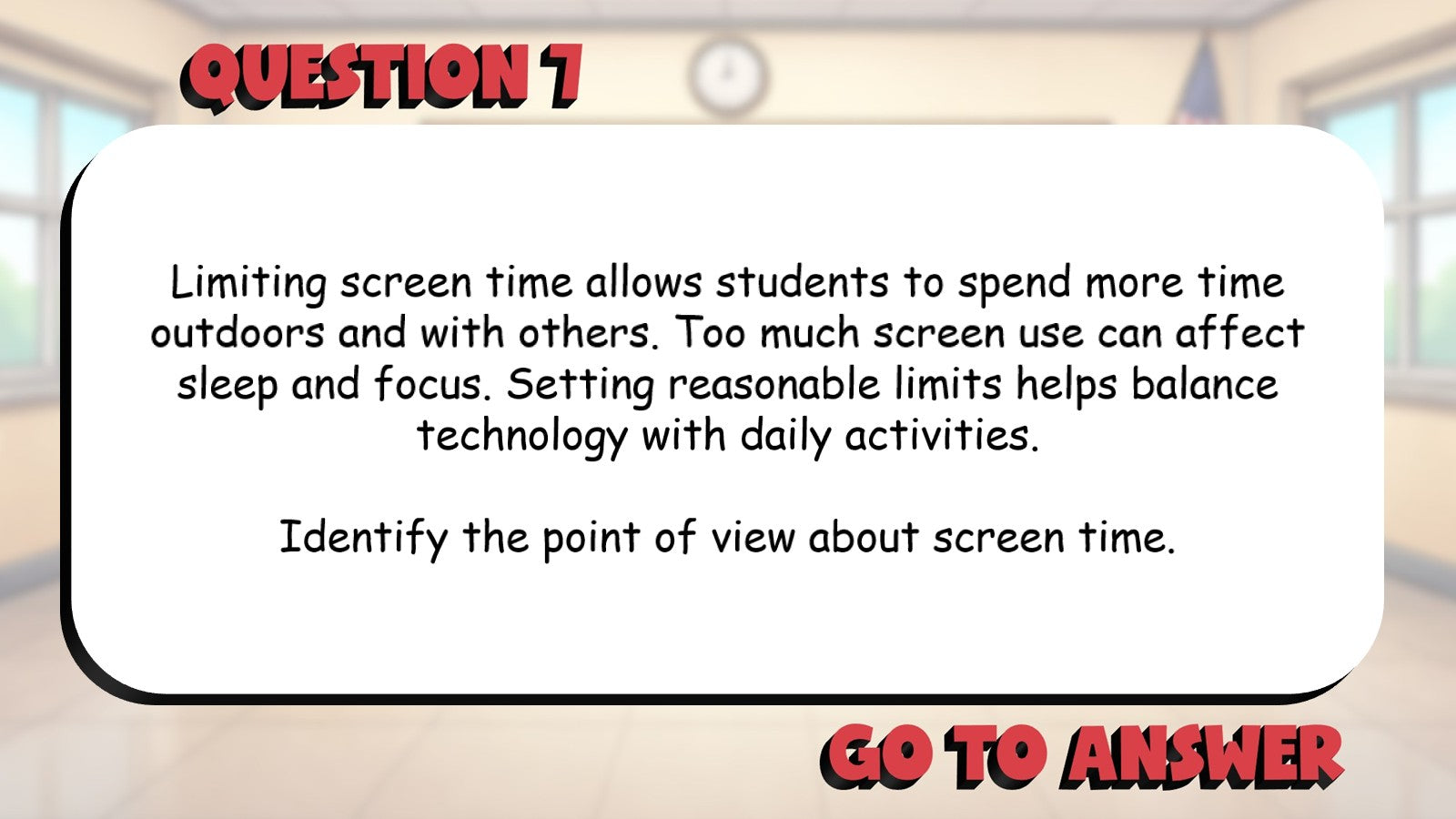 Identify the Author’s Point of View BIG TERRIBLE GAME - Grade 5 ELA Review