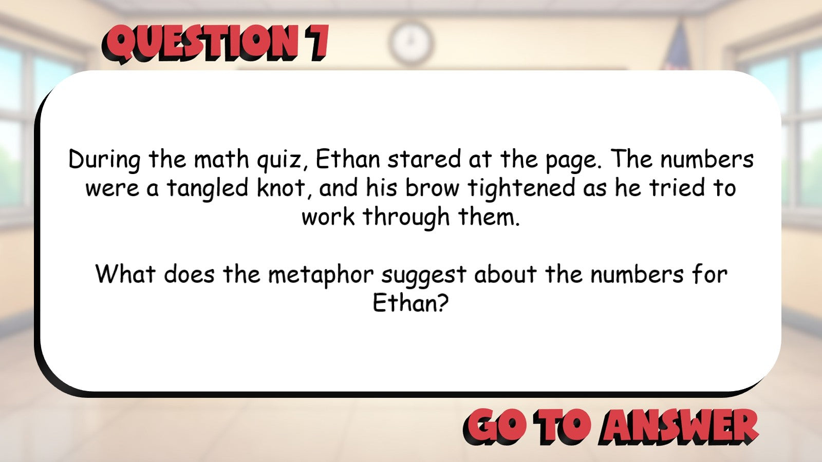 Identify What Figurative Language Suggests BIG TERRIBLE GAME - Grade 3 ELA
