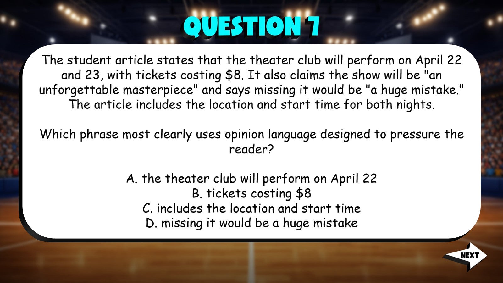 Evaluate Opinion Language & Bias TRASHKETBALL ELA Game - No Prep Grade 10 Review
