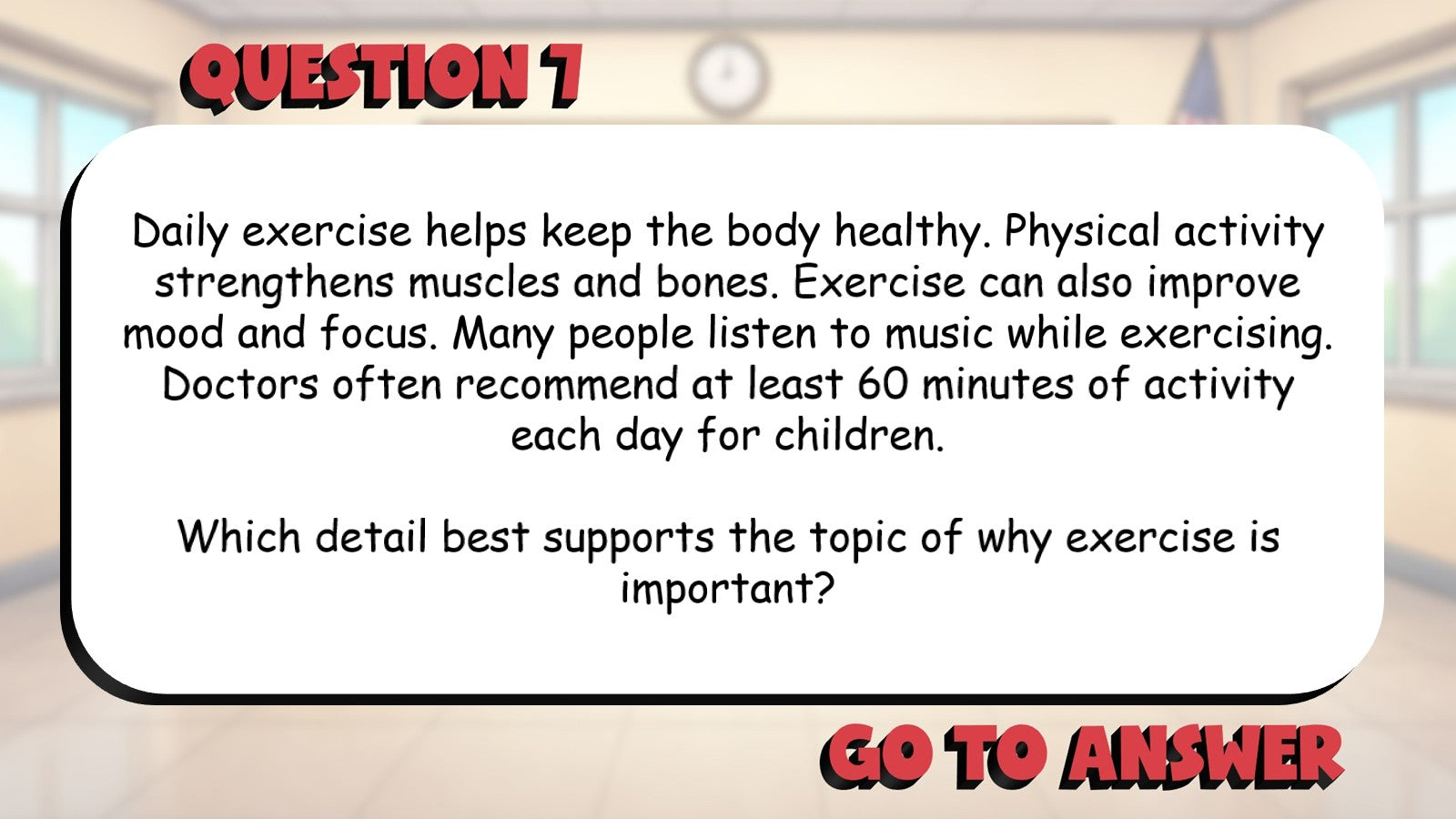 Accurate & Relevant Supporting Information BIG TERRIBLE GAME - Grade 5 ELA