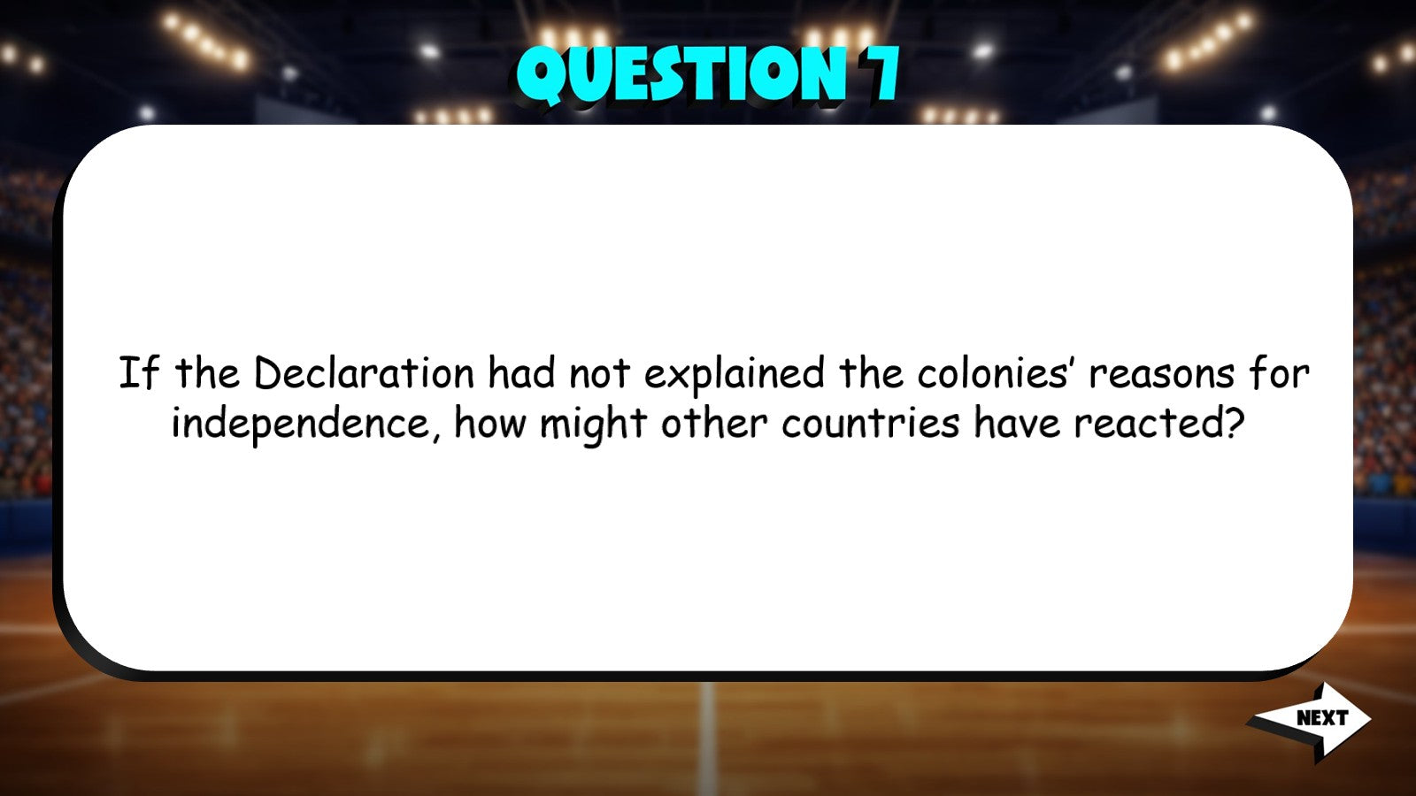 Purpose of the Declaration TRASHKETBALL Socials Game - No Prep Grade 4 Review
