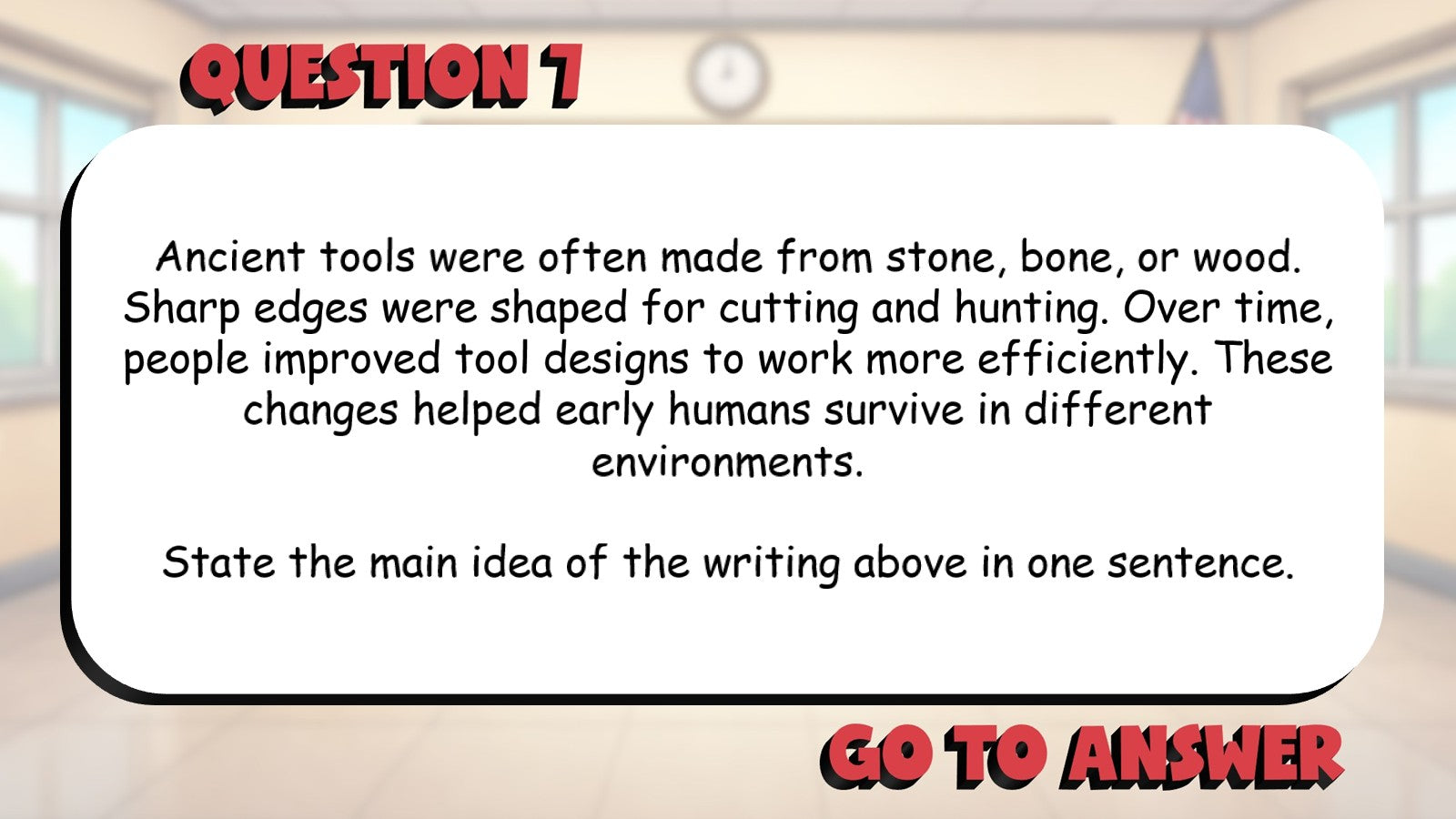 Determine Main Ideas & Summarize BIG TERRIBLE GAME - No Prep Grade 5 ELA Review
