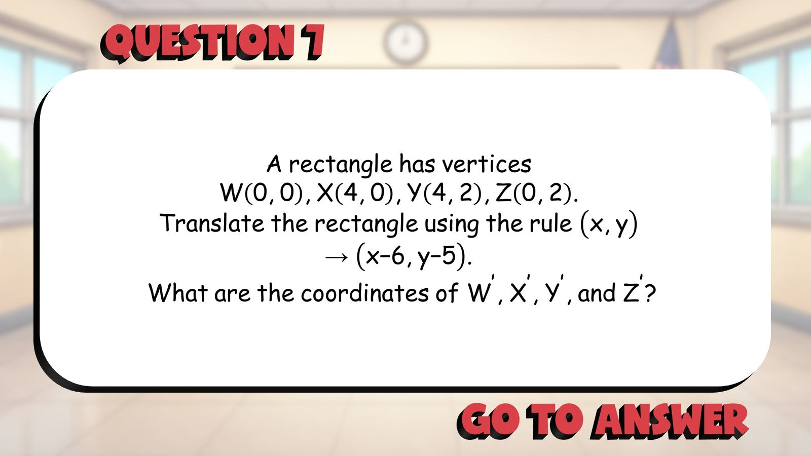 Translation Rules BIG TERRIBLE GAME - No Prep Geometry Math Review Activity