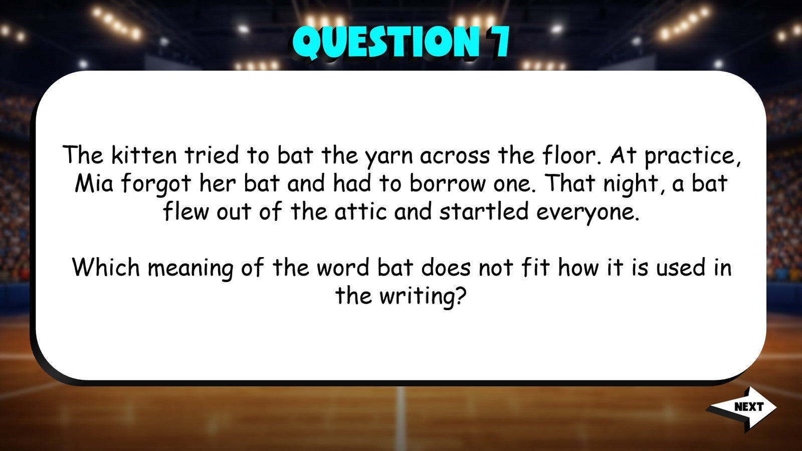Identify Incorrect Word Meaning Choices TRASHKETBALL ELA Game - No Prep Grade 5