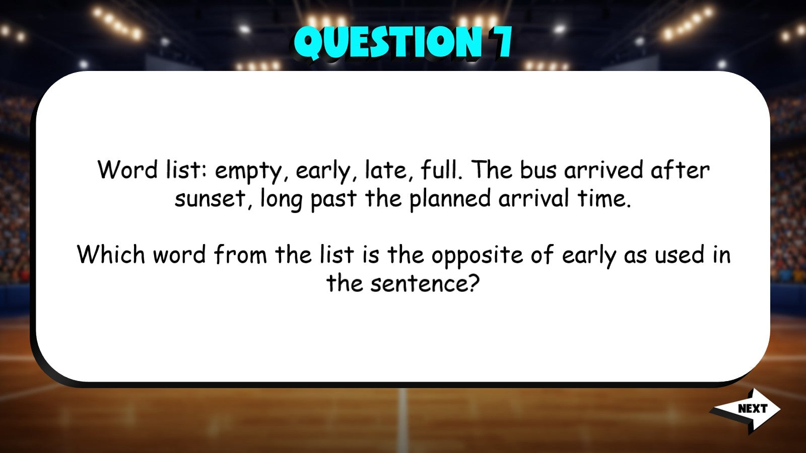 Identify Antonyms & Opposites in Context TRASHKETBALL ELA Game - No Prep Grade 4