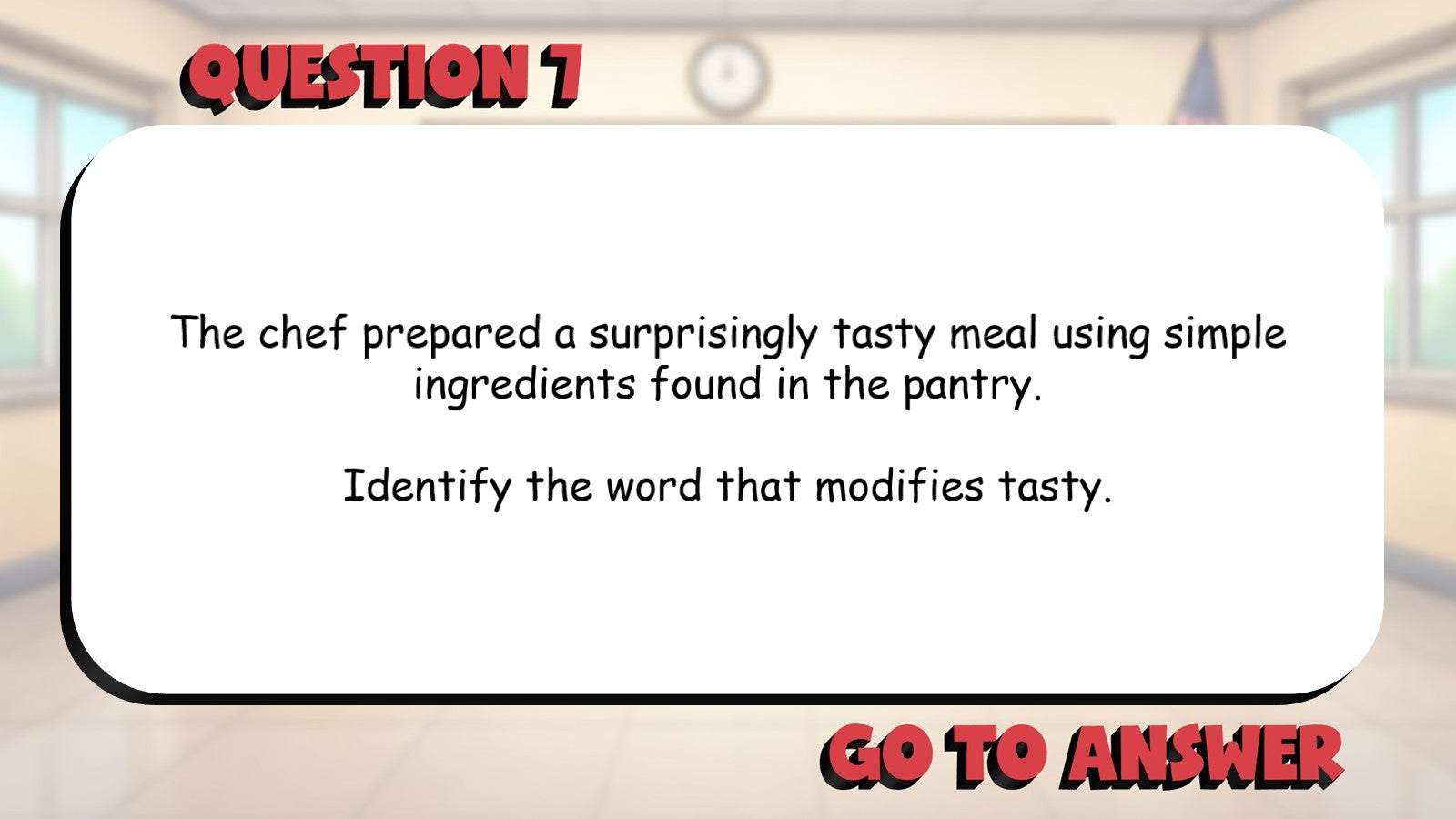 Understand Parts of Speech & Modifiers BIG TERRIBLE GAME - Grade 5 ELA Review