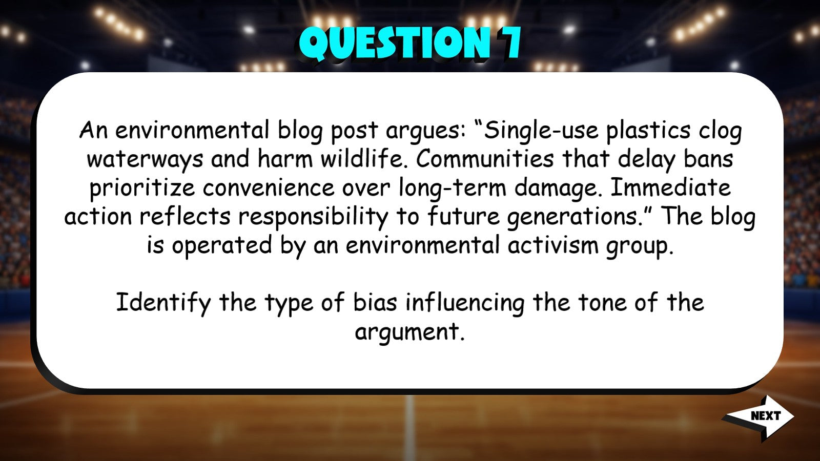 Perspective & Potential Bias in Sources TRASHKETBALL ELA Game - No Prep Grade 8