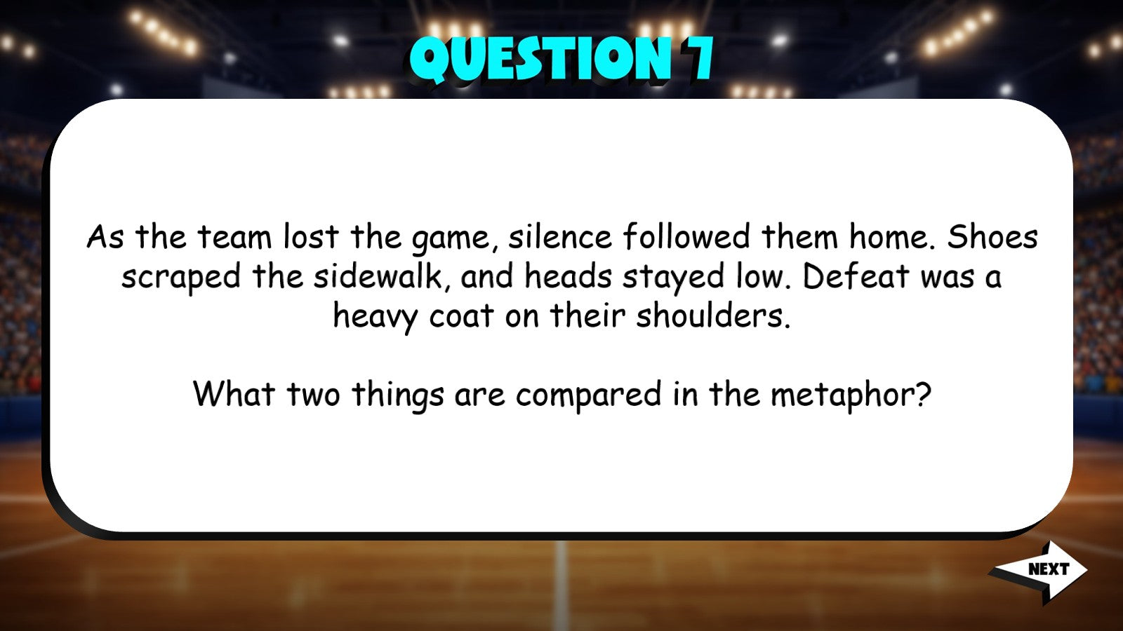 Identify Metaphors in Sentences TRASHKETBALL ELA Game - No Prep Grade 4 Review