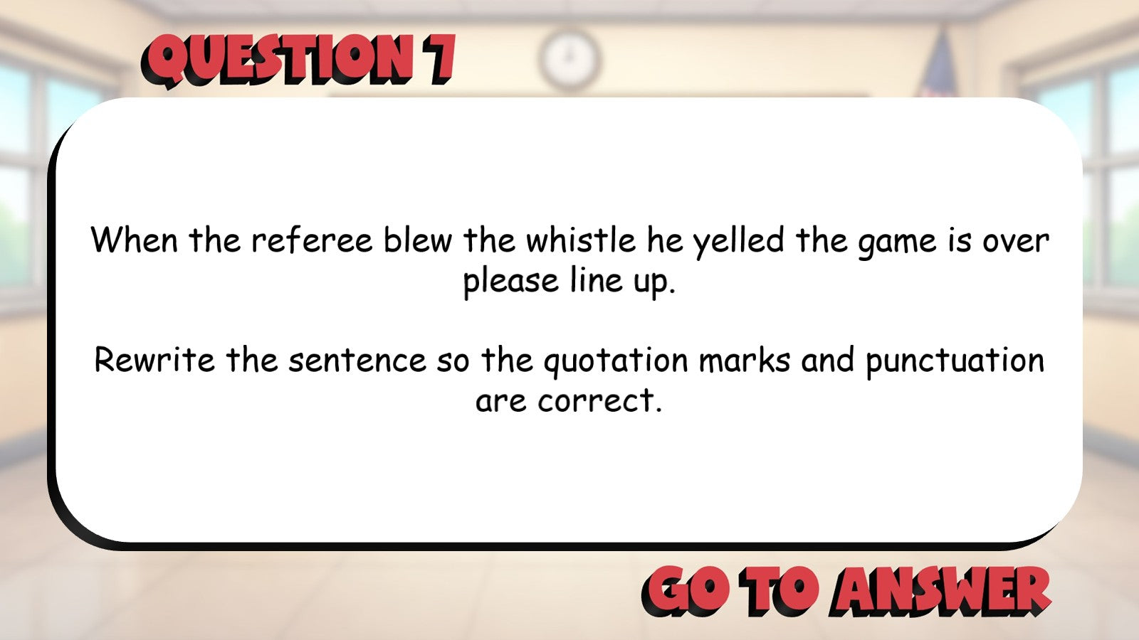 Identify Punctuation Errors BIG TERRIBLE GAME - No Prep Grade 5 ELA Review