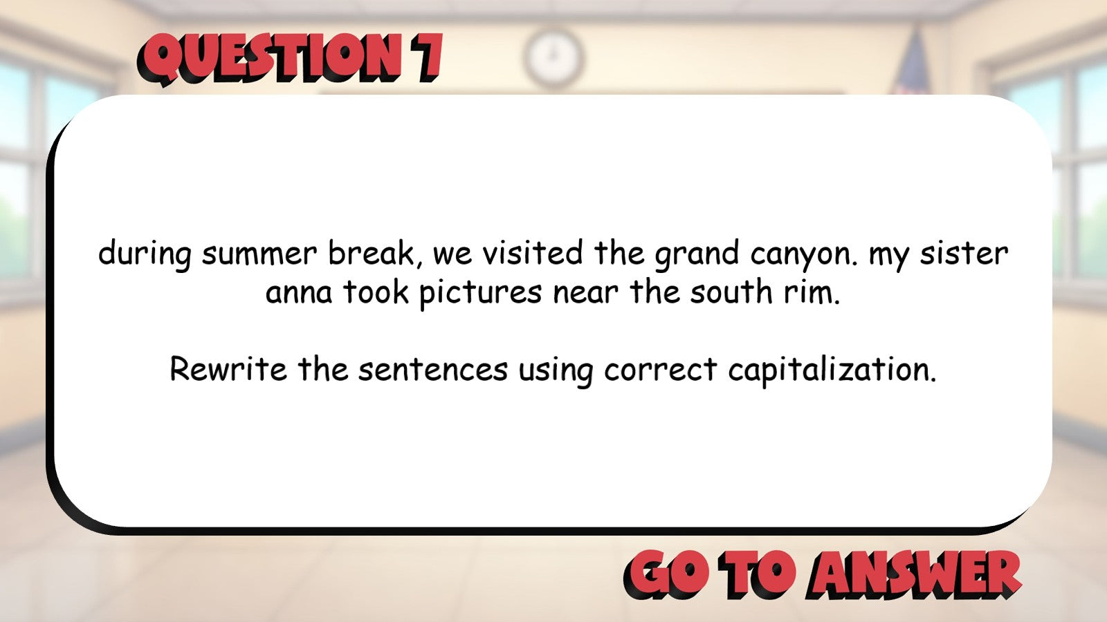 Identify Incorrect Capitalization BIG TERRIBLE GAME - No Prep Grade 3 ELA Review