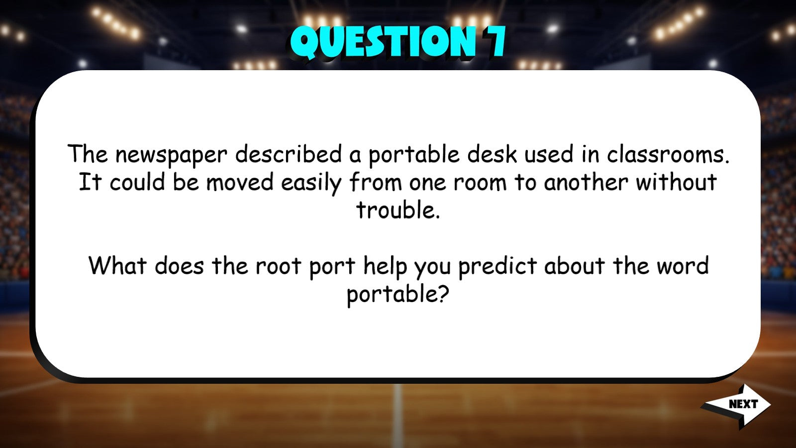 Using Roots to Predict Word Meaning TRASHKETBALL ELA Game - No Prep Grade 4