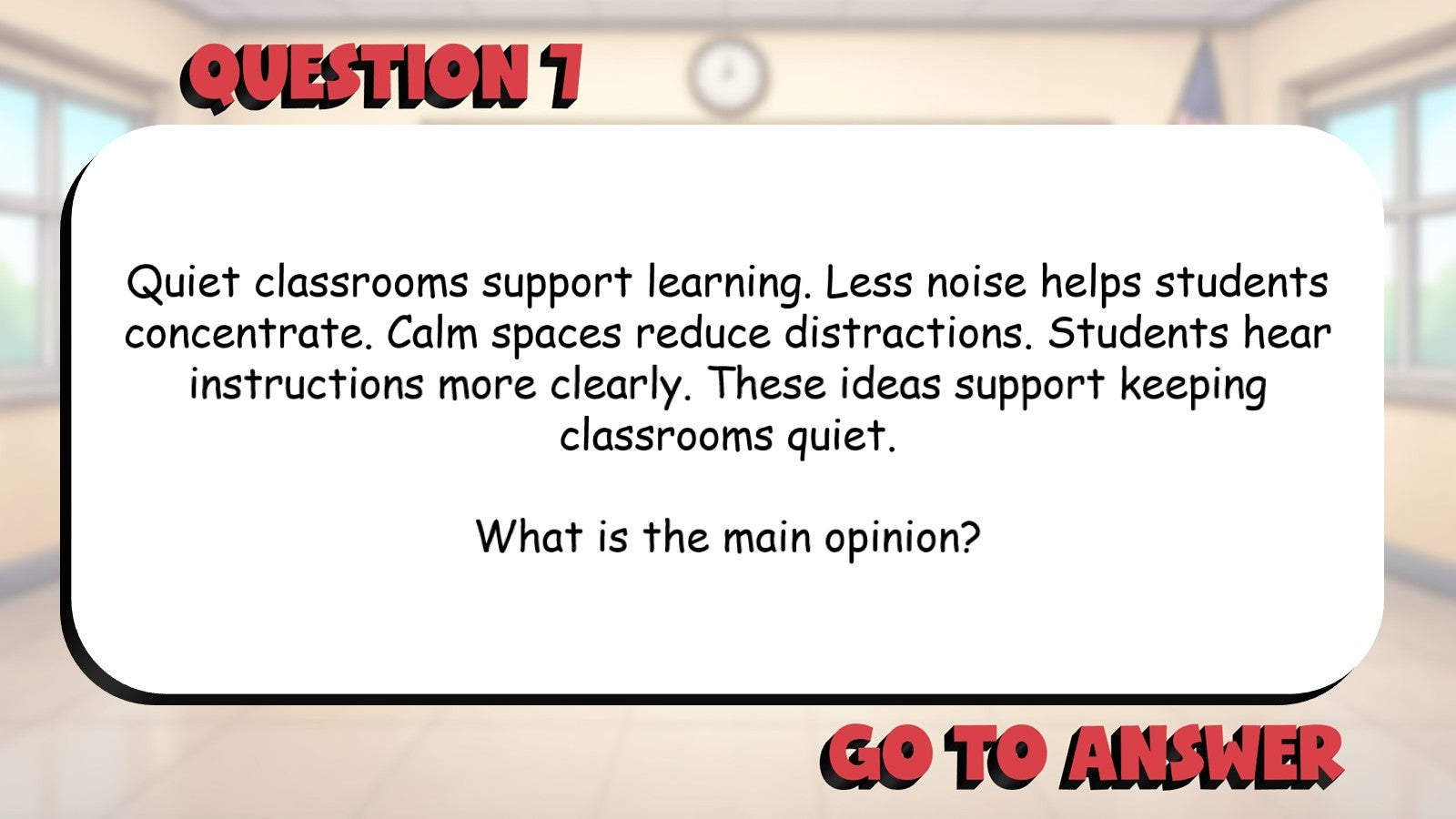 Understand Opinion Writing Structure BIG TERRIBLE GAME - Grade 3 ELA Review