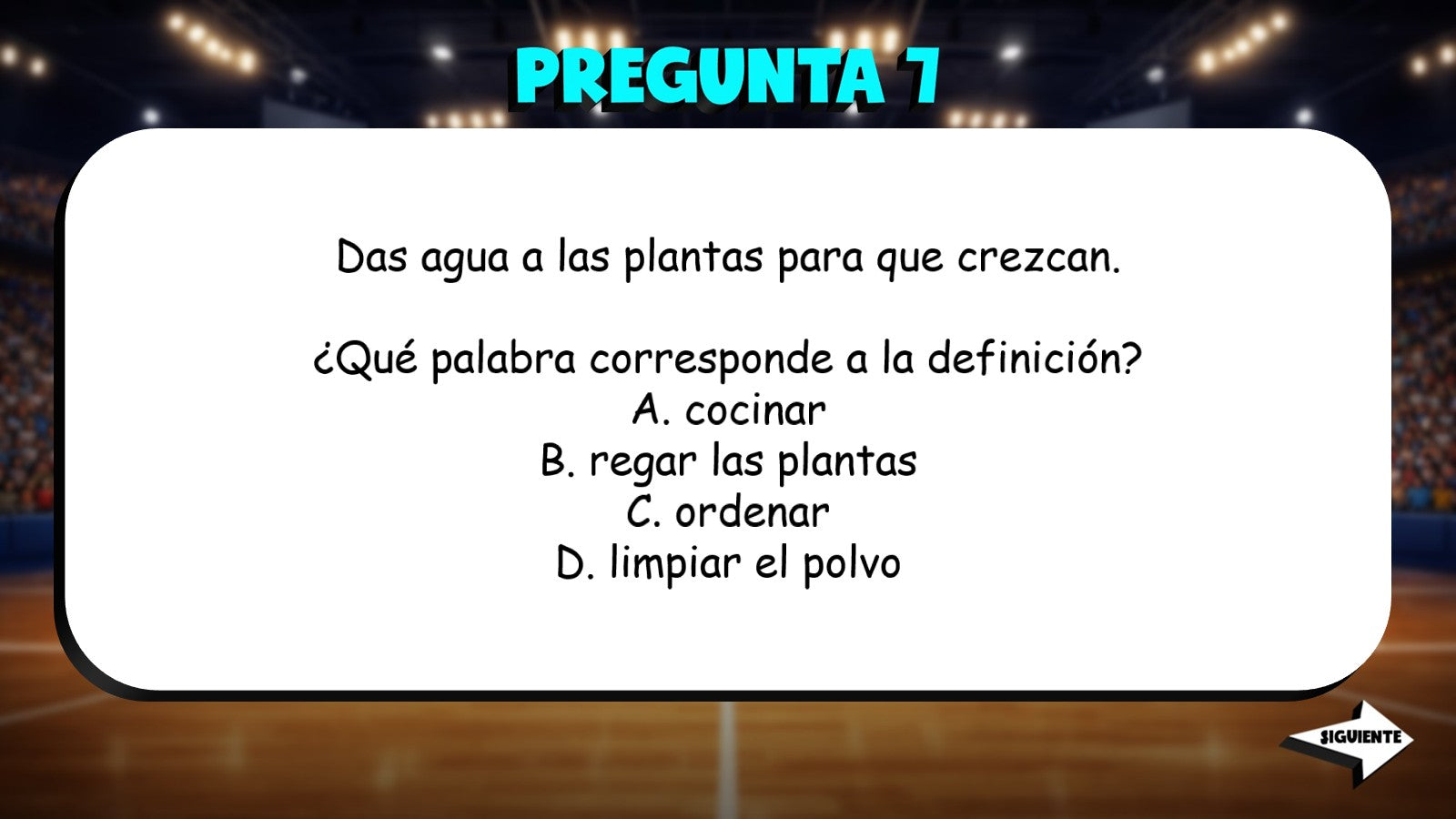 Match the Definition - Chores at Home TRASHKETBALL Spanish Game - No Prep