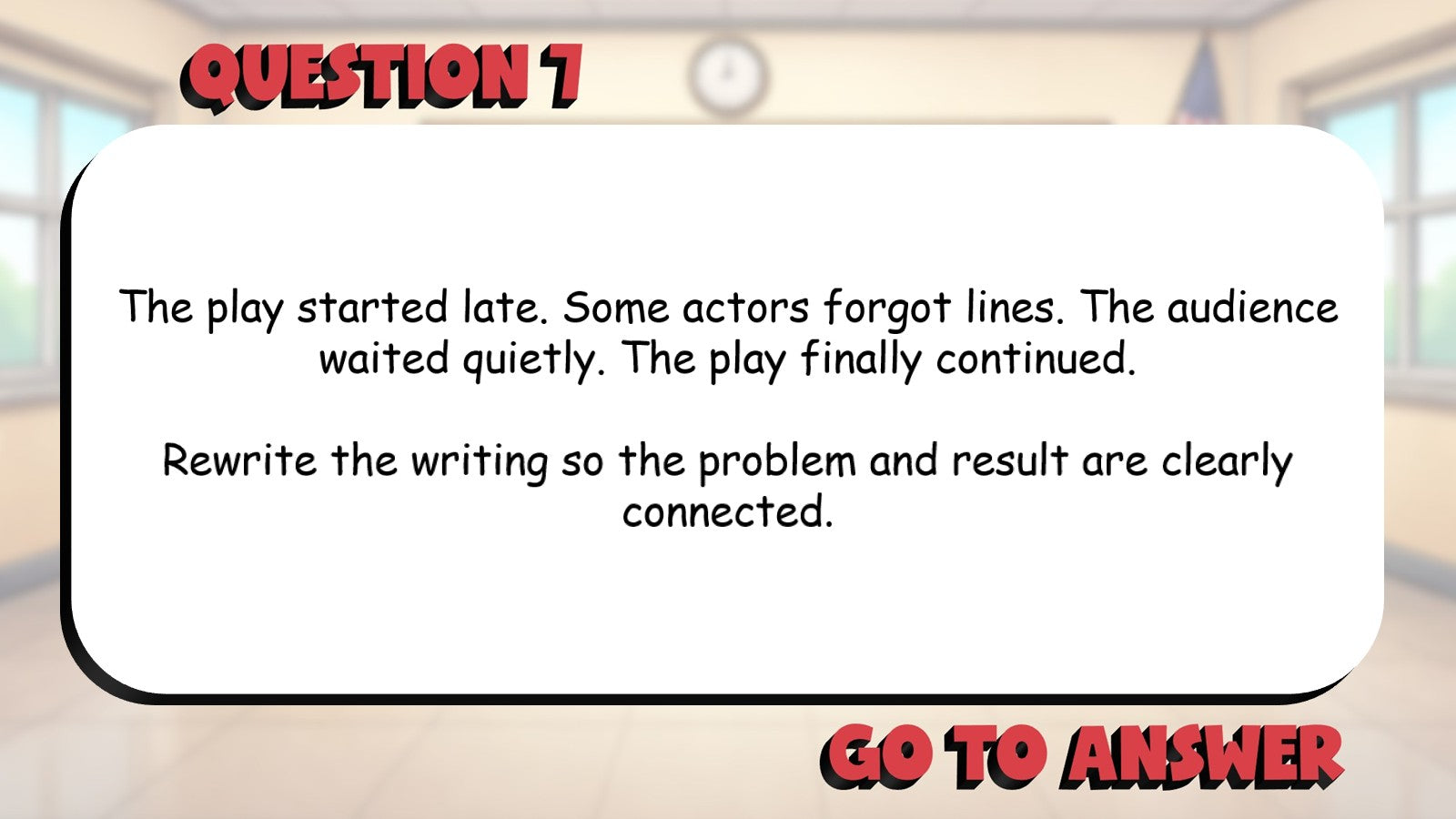 Revising Writing for Clarity & Focus BIG TERRIBLE GAME - Grade 3 ELA Review