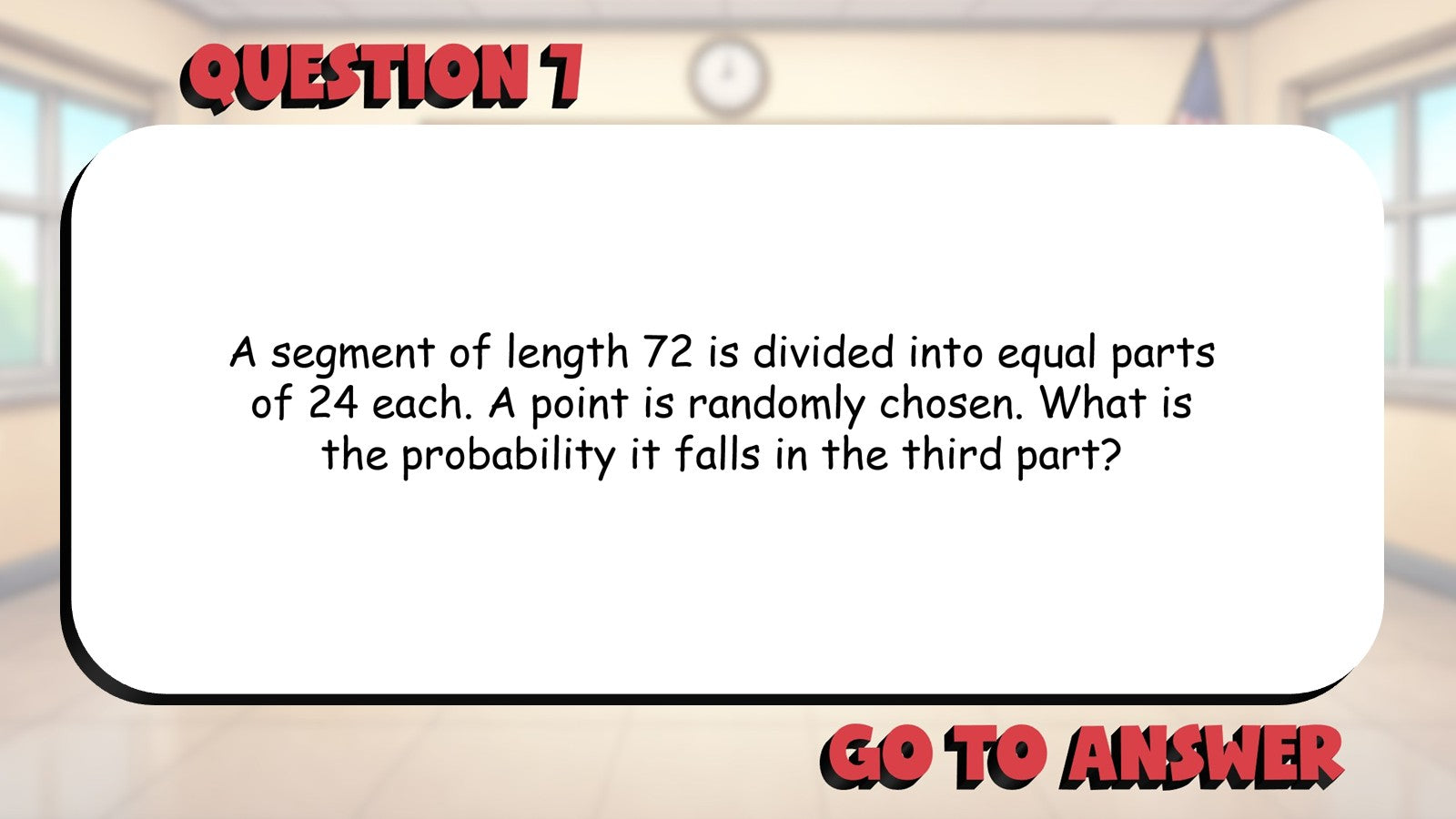 Probability with Length BIG TERRIBLE GAME - No Prep Geometry Math Review