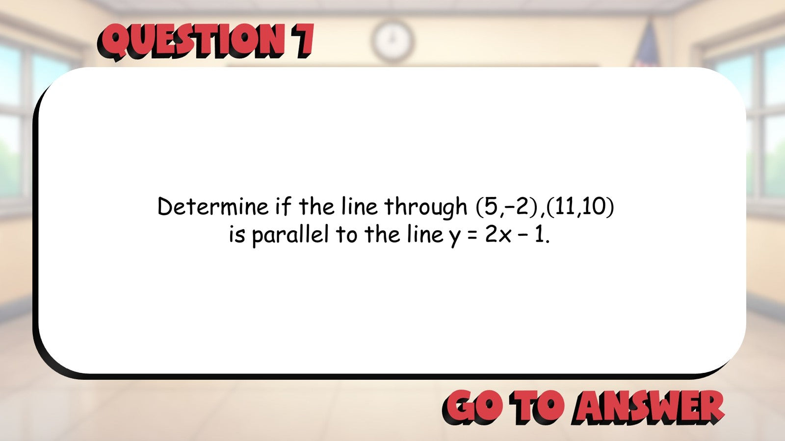 Coordinate Parallel Lines BIG TERRIBLE GAME - No Prep Geometry Math Review