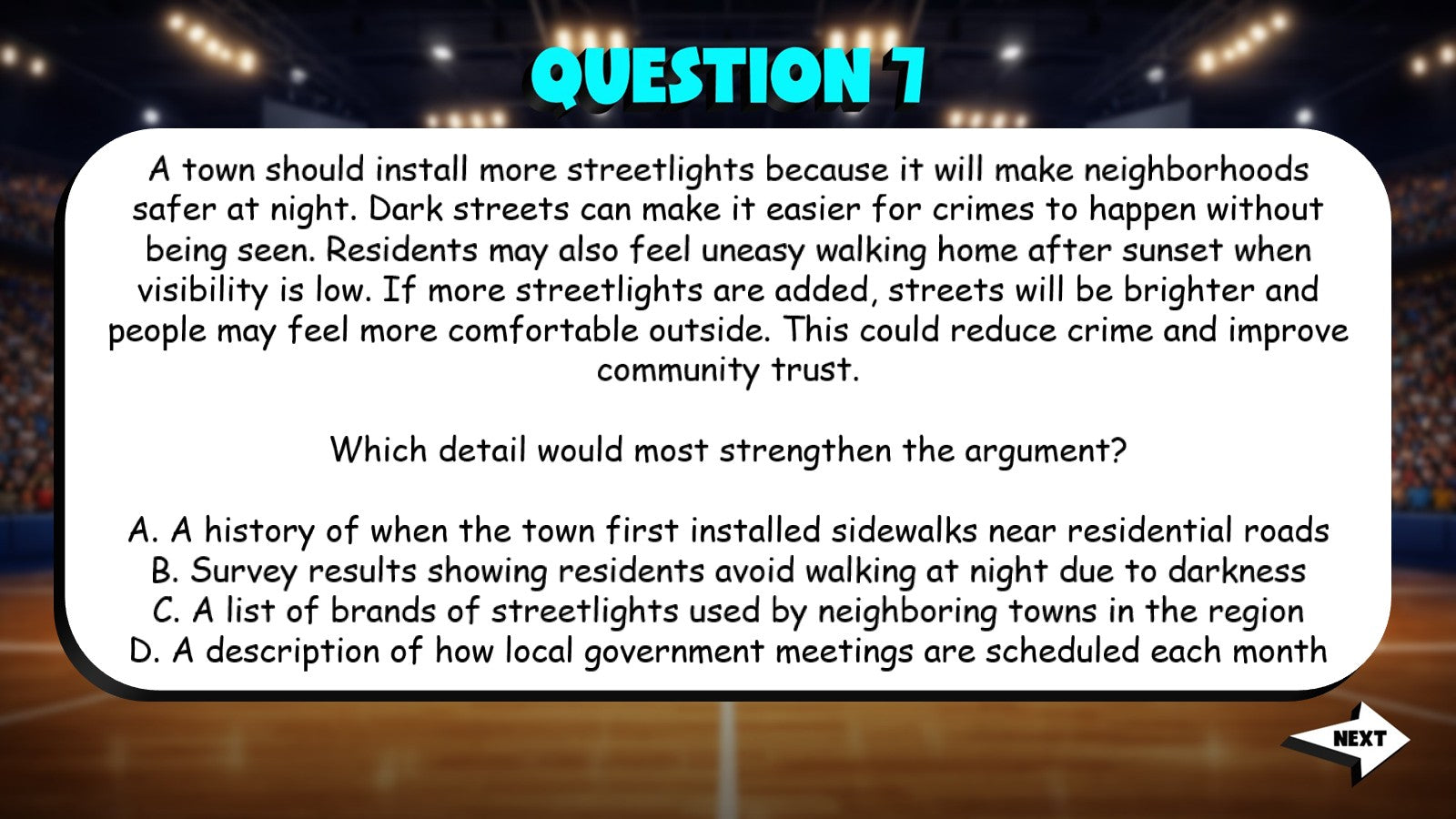 Argument Strength in Informational Text TRASHKETBALL ELA Game - No Prep Grade 11