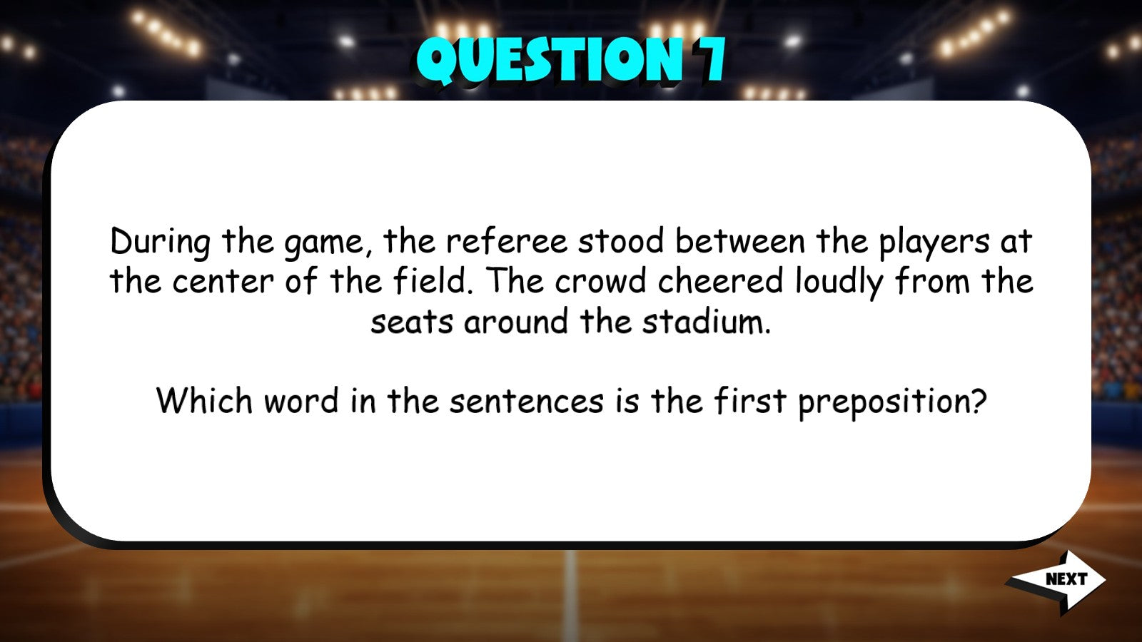 Identify Prepositions & Prepositional Phrases TRASHKETBALL ELA Game - Grade 4