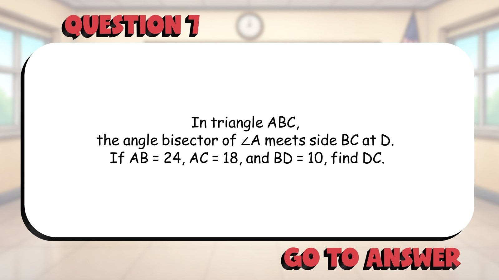 Triangle Angle Bisectors BIG TERRIBLE GAME - No Prep Geometry Math Review