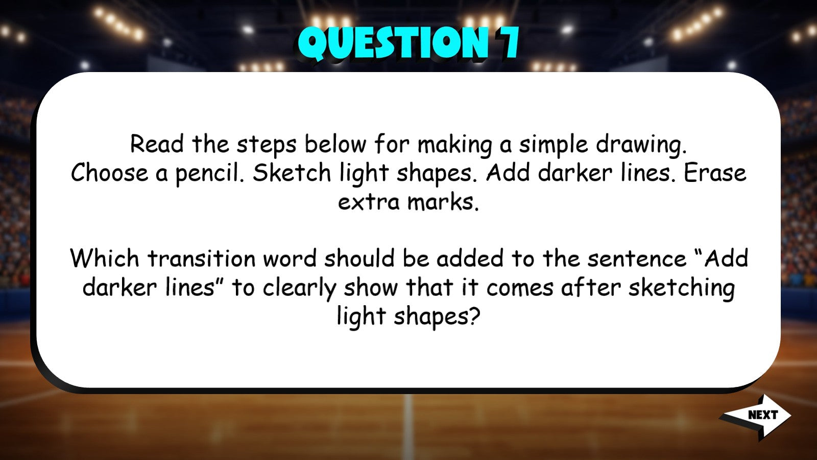 Effective Transition Words in Explanations TRASHKETBALL ELA Game - Grade 6