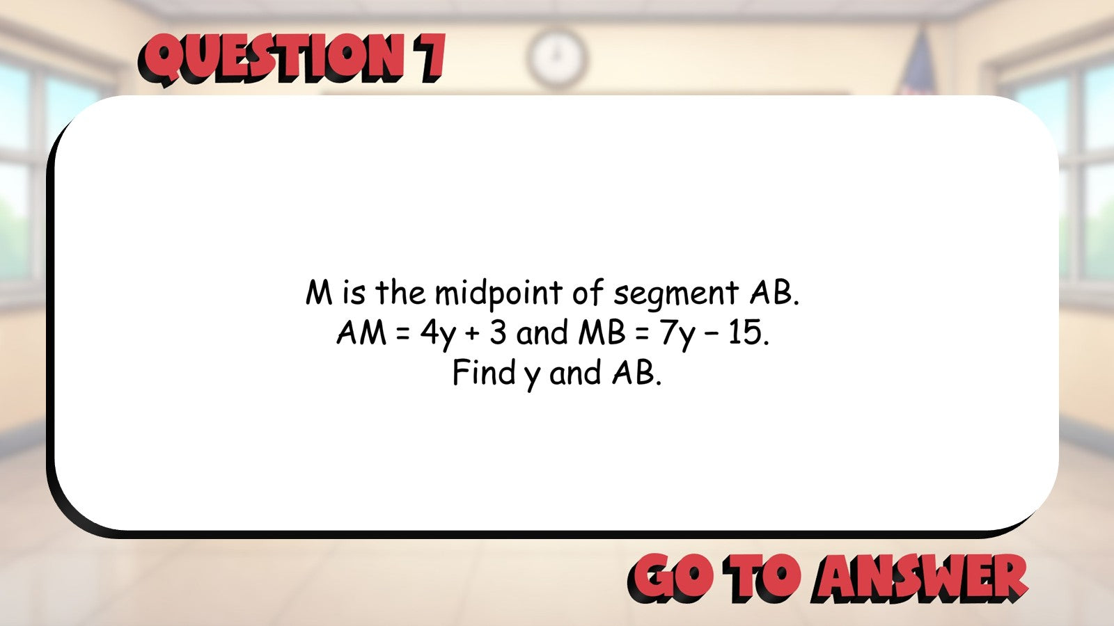 Measuring Segments BIG TERRIBLE GAME - No Prep Geometry Math Review Activity
