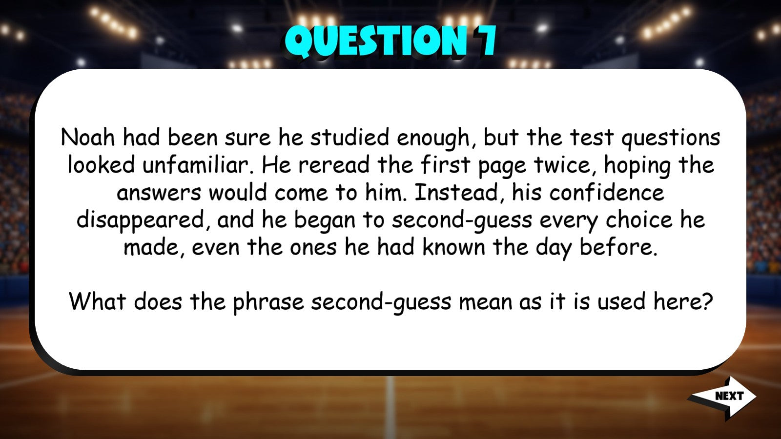 Use Context Clues to Define Unknown Words TRASHKETBALL ELA Game - Grade 9