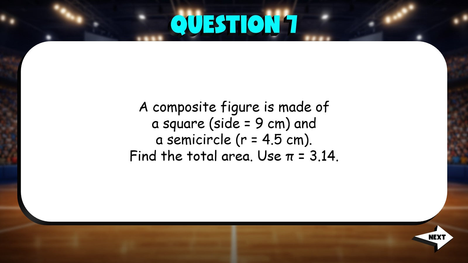 Area of Composite Figures TRASHKETBALL Math Game - No Prep Grade 8 Review