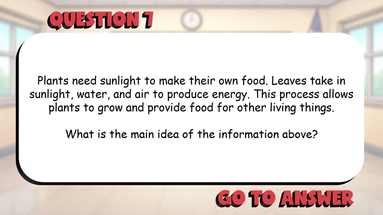 Identify the Main Idea of an Informational Text BIG TERRIBLE GAME - Grade 4 ELA