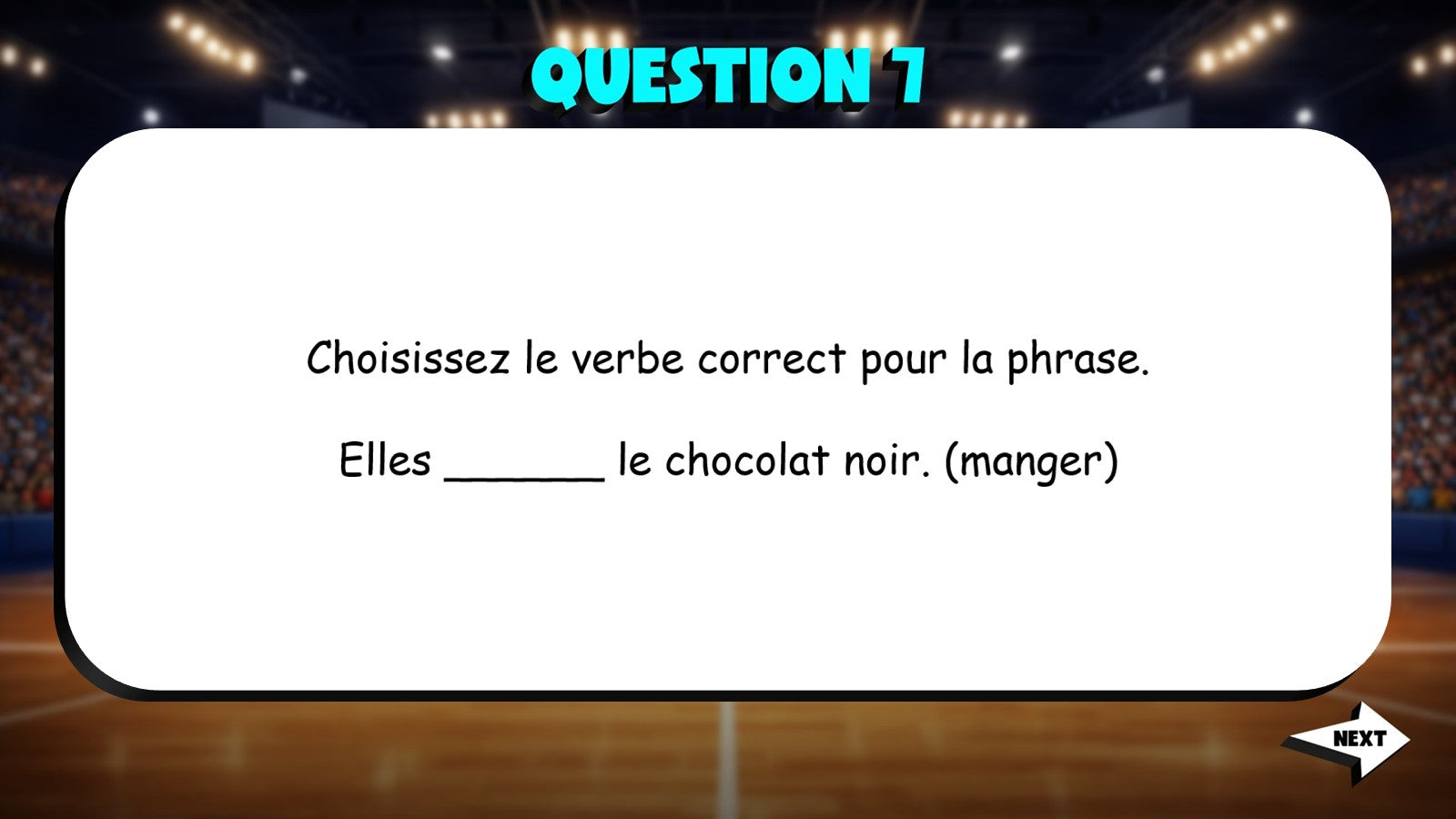 Fill In The Verb - Food Preferences TRASHKETBALL French Game - No Prep Exercise