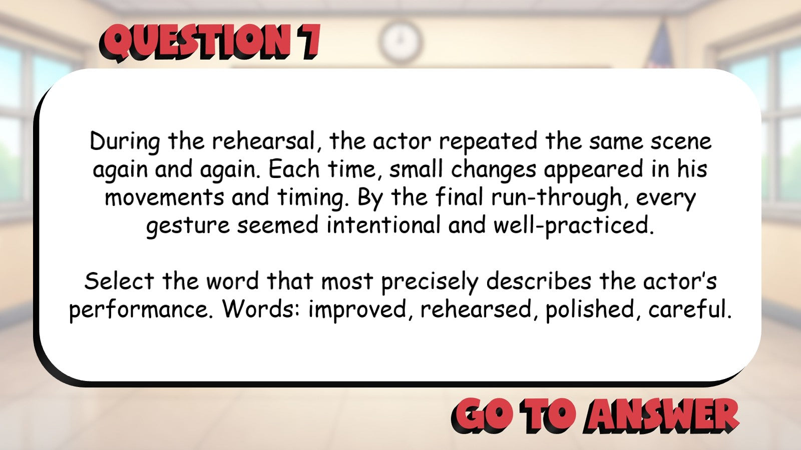Select the Most Precise Word BIG TERRIBLE GAME - No Prep Grade 5 ELA Review