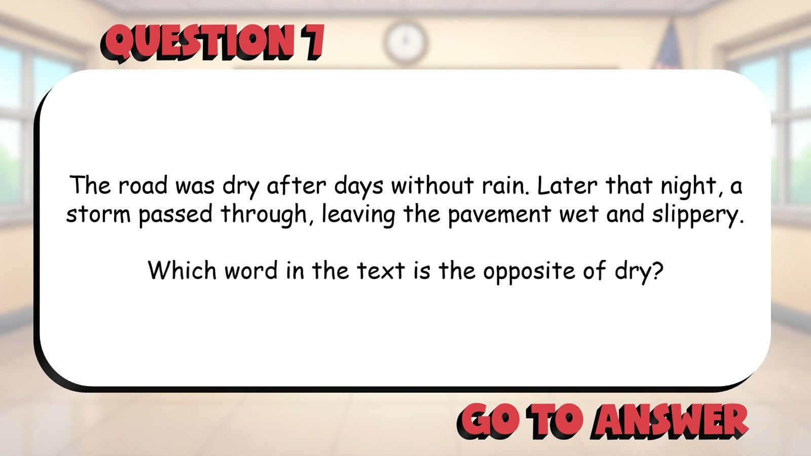 Identify Antonyms & Opposites in Context BIG TERRIBLE GAME - Grade 4 ELA Review