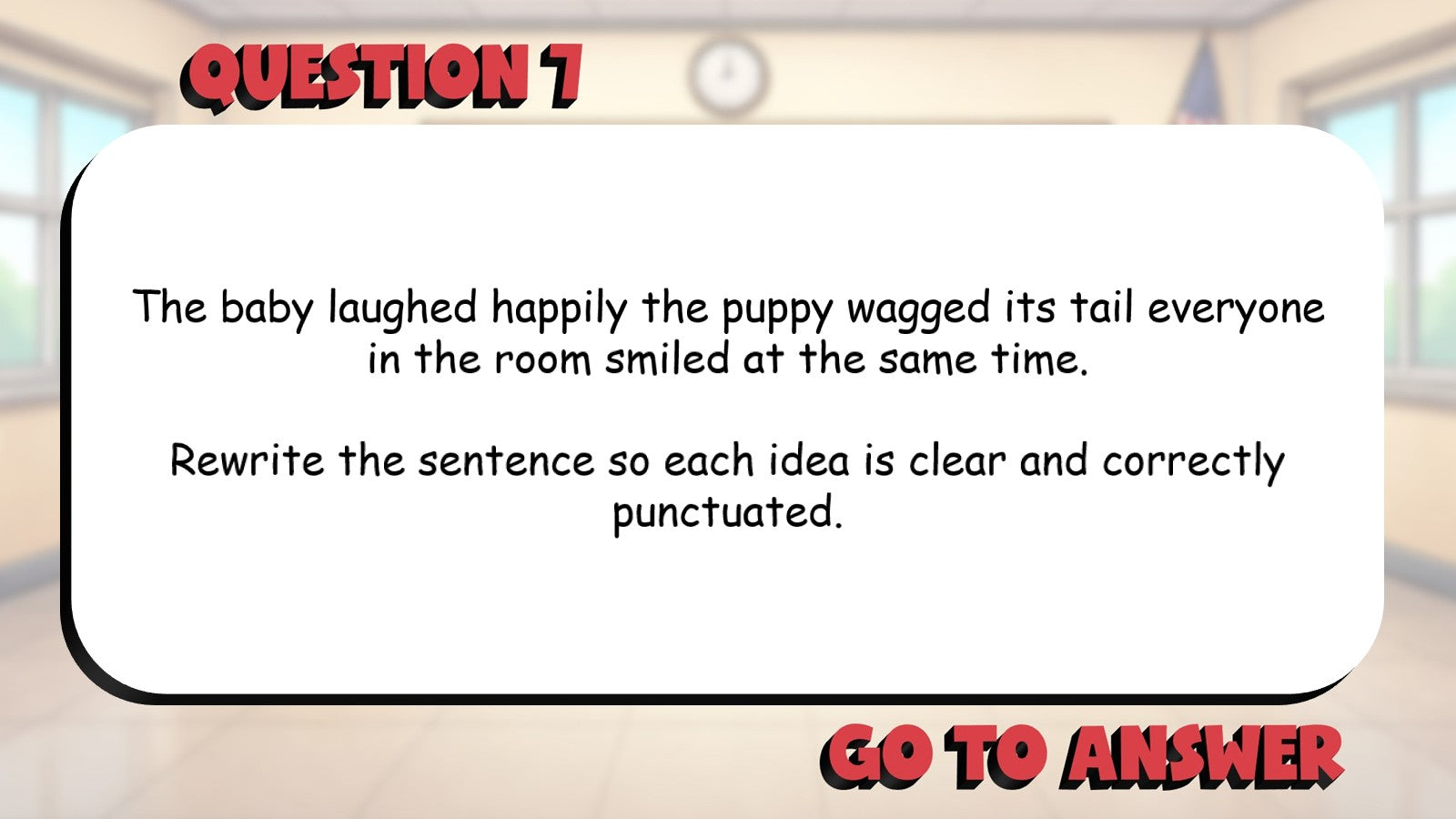 Identify Run On Sentences & Comma Errors BIG TERRIBLE GAME - Grade 4 ELA Review