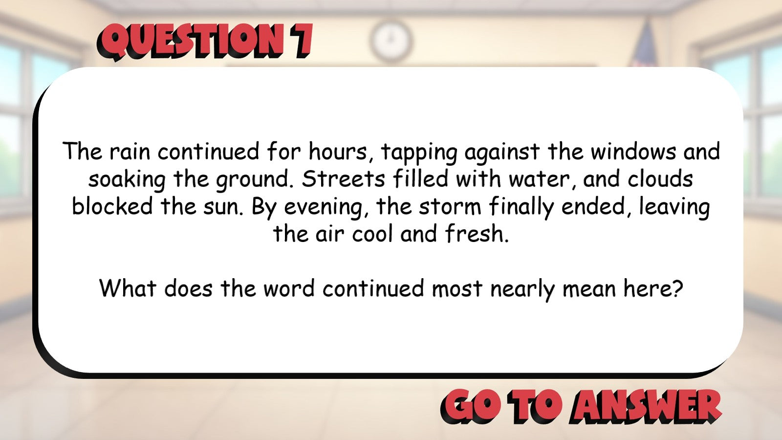 Sentence Context to Determine Word Meaning BIG TERRIBLE GAME - Grade 5 ELA