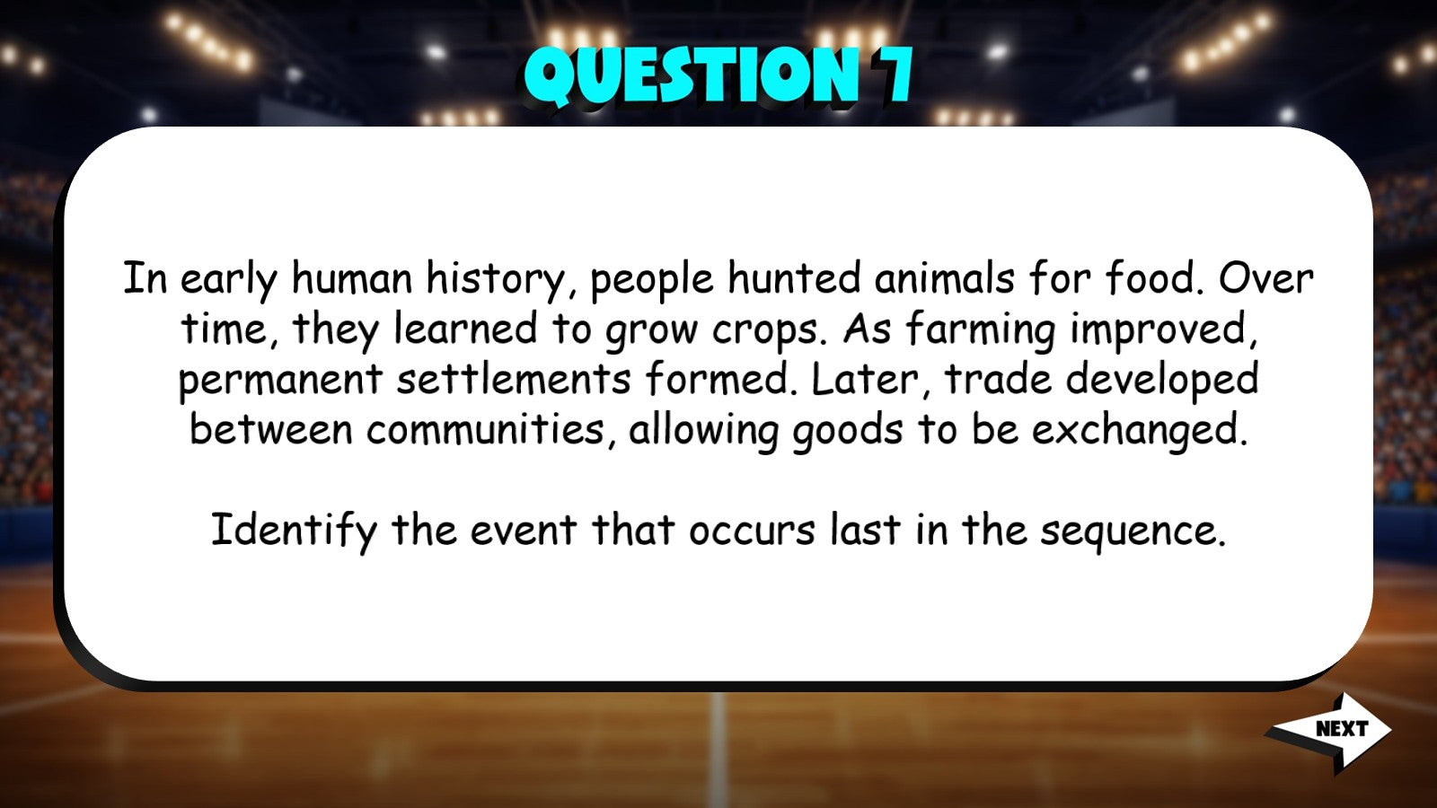 Identify Sequence & Chronological Structure TRASHKETBALL ELA Game - Grade 6