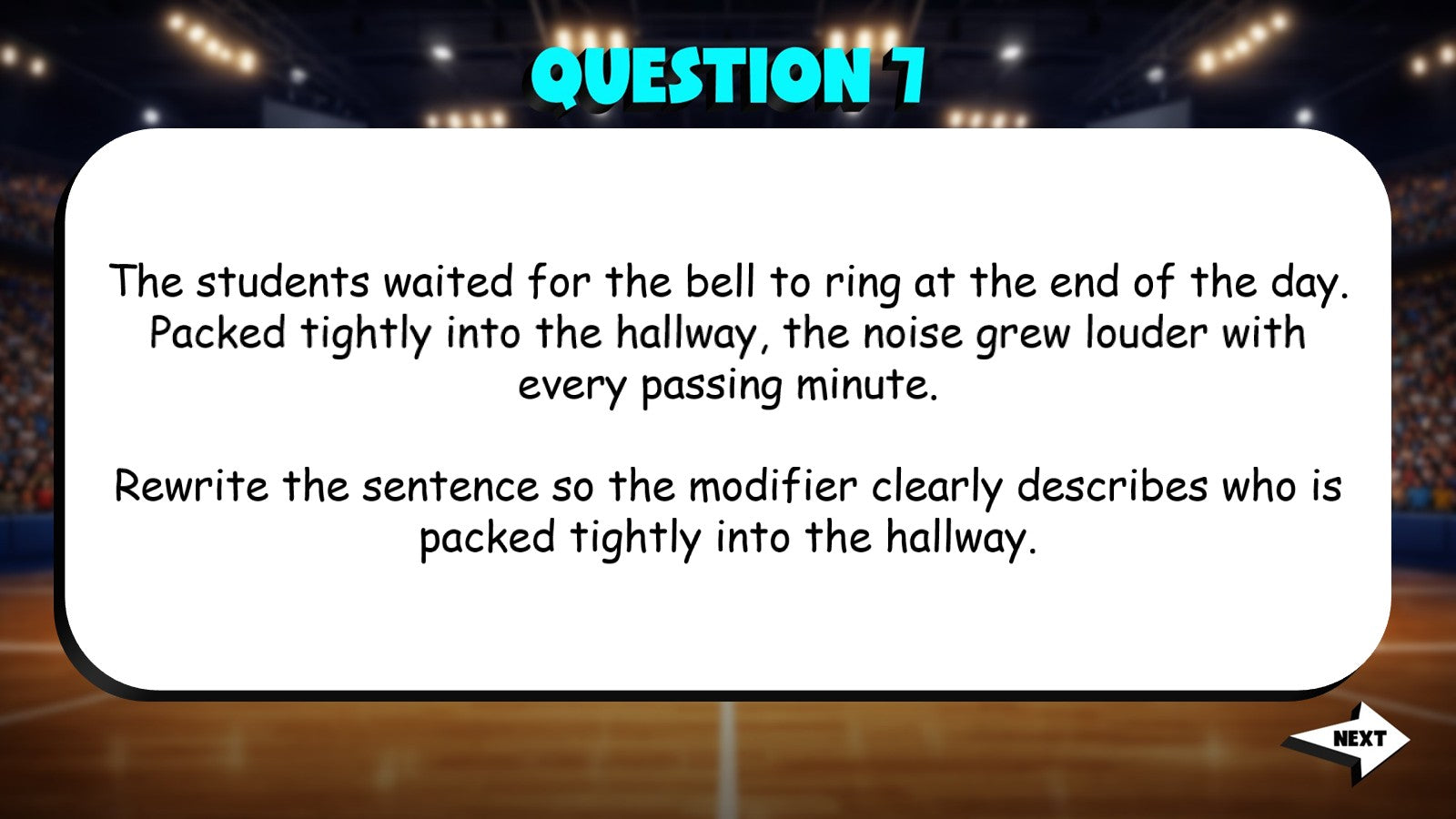 Identify Misplaced or Dangling Modifiers TRASHKETBALL ELA Game - No Prep Grade 5