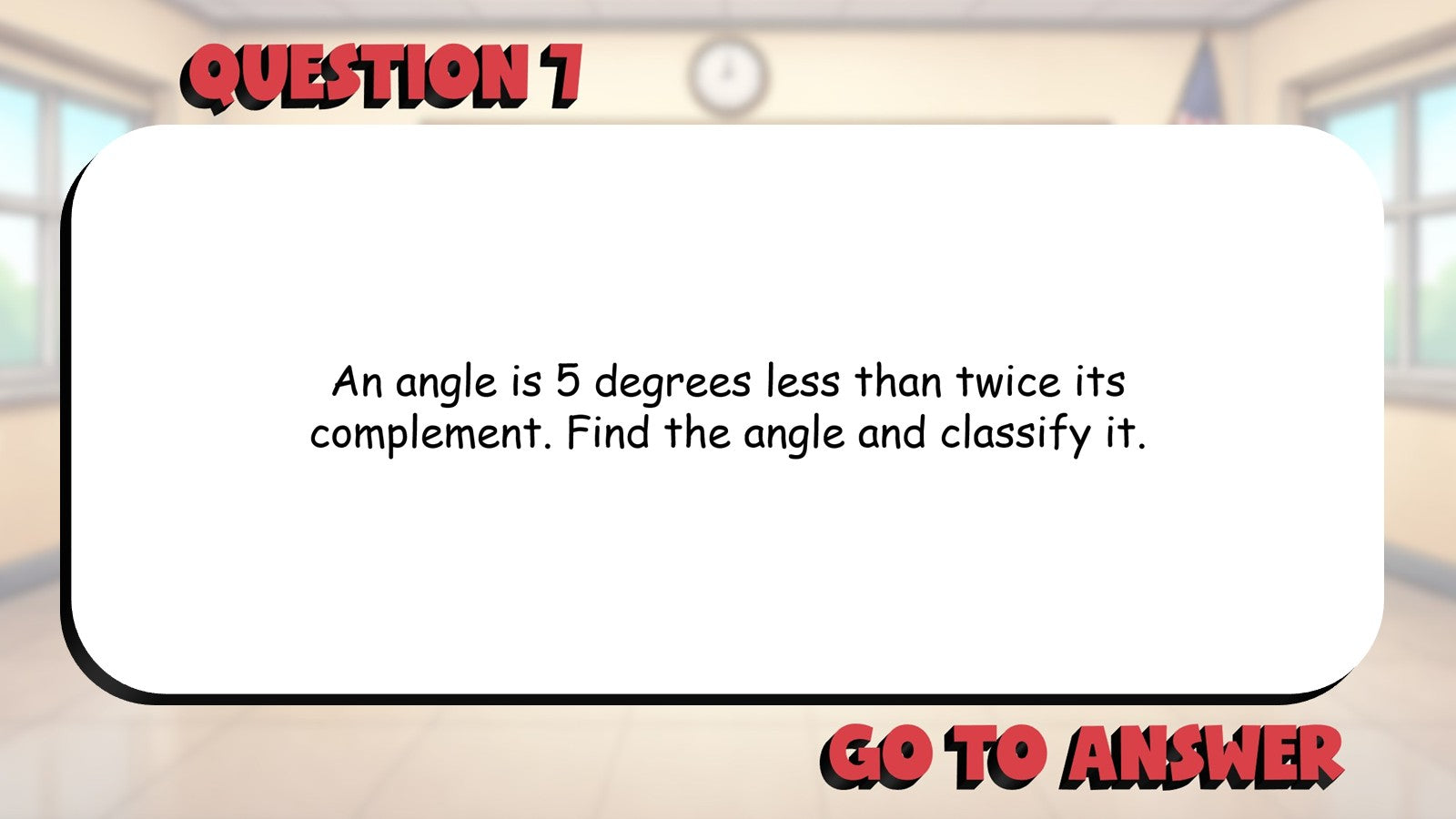 Angle Types BIG TERRIBLE GAME - No Prep Geometry Math Review Activity