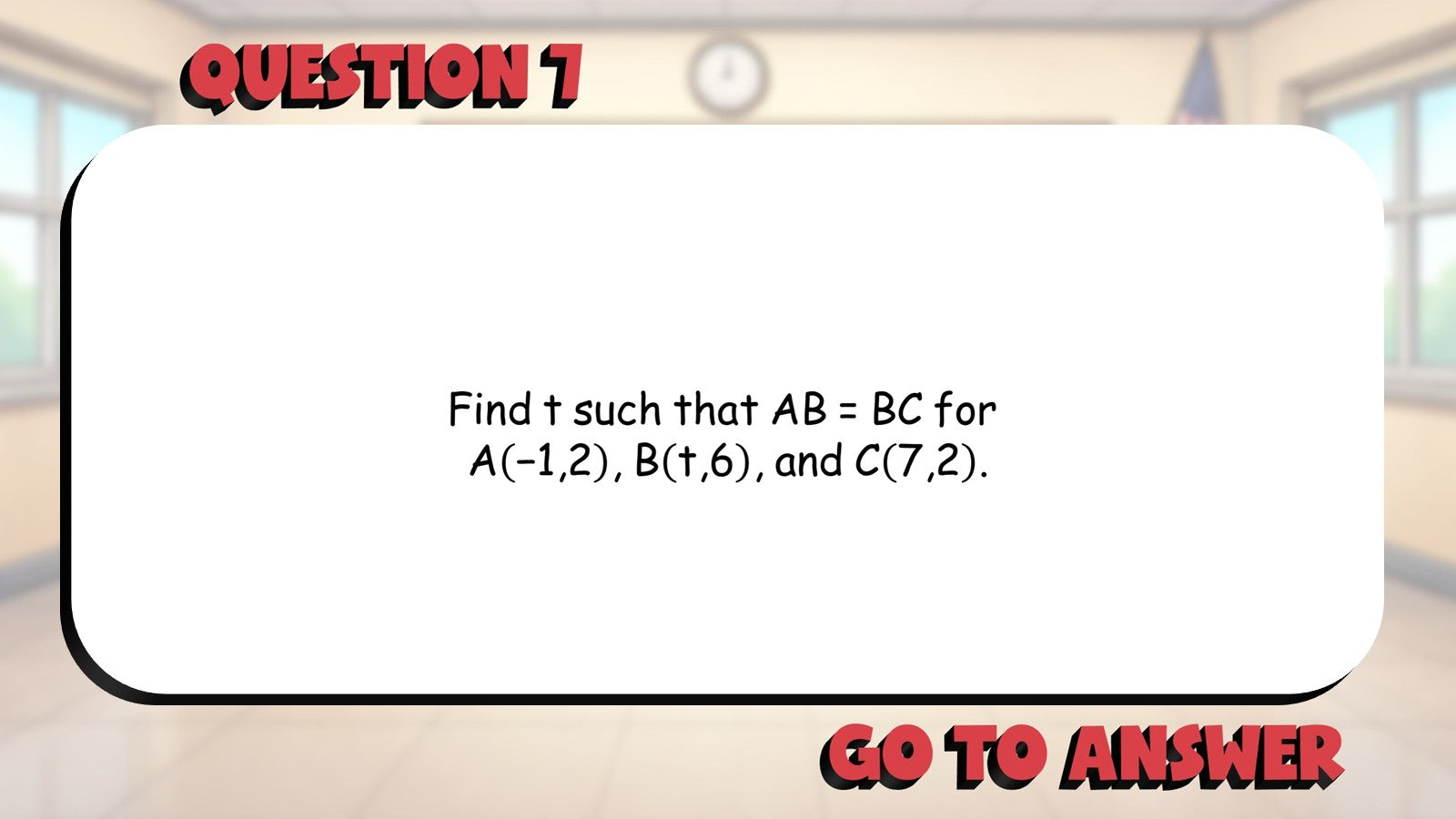 Prove Triangles Using Distance Formula BIG TERRIBLE GAME - Geometry Math Review