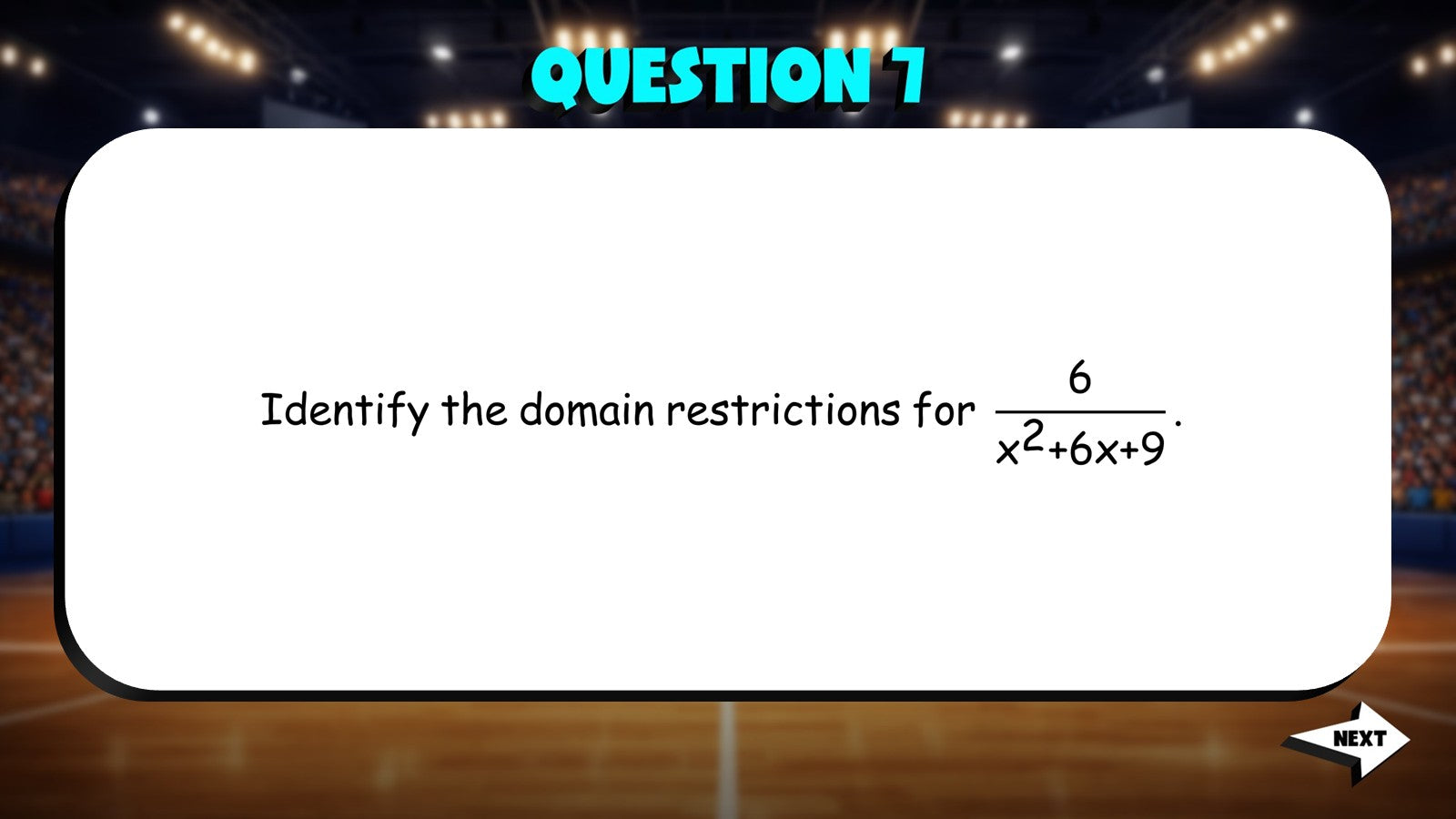 Rational Functions Domain Restrictions TRASHKETBALL Math Game - Algebra 2