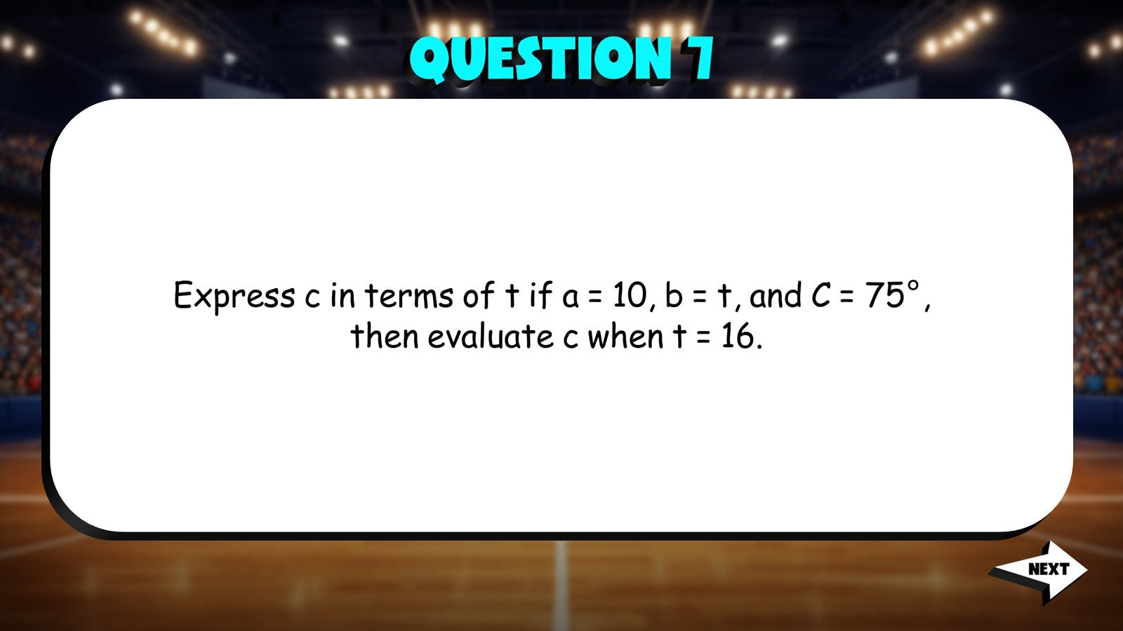 Law of Cosines TRASHKETBALL Math Game - No Prep Algebra 2 Review Activity