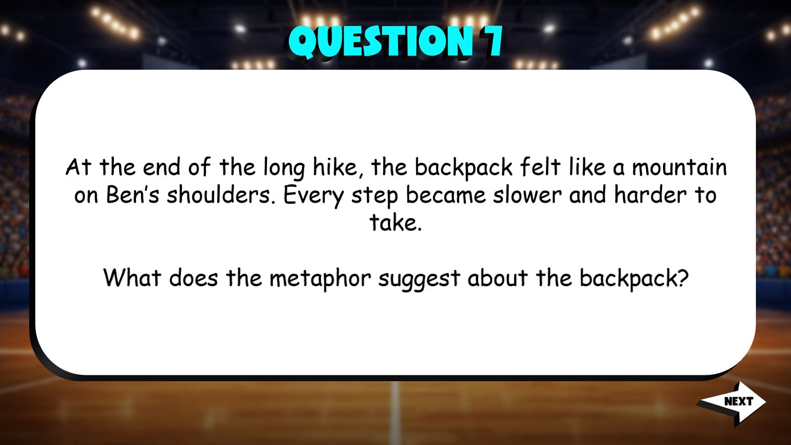 Interpret the Meaning of Metaphors in Context TRASHKETBALL ELA Game - Grade 4