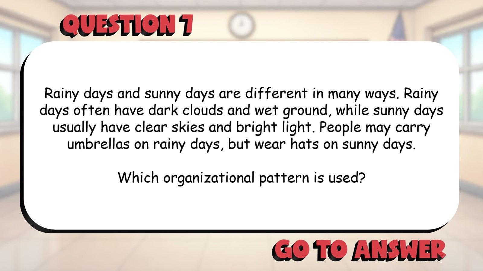 Identify How Information Is Organized BIG TERRIBLE GAME - Grade 3 ELA Review