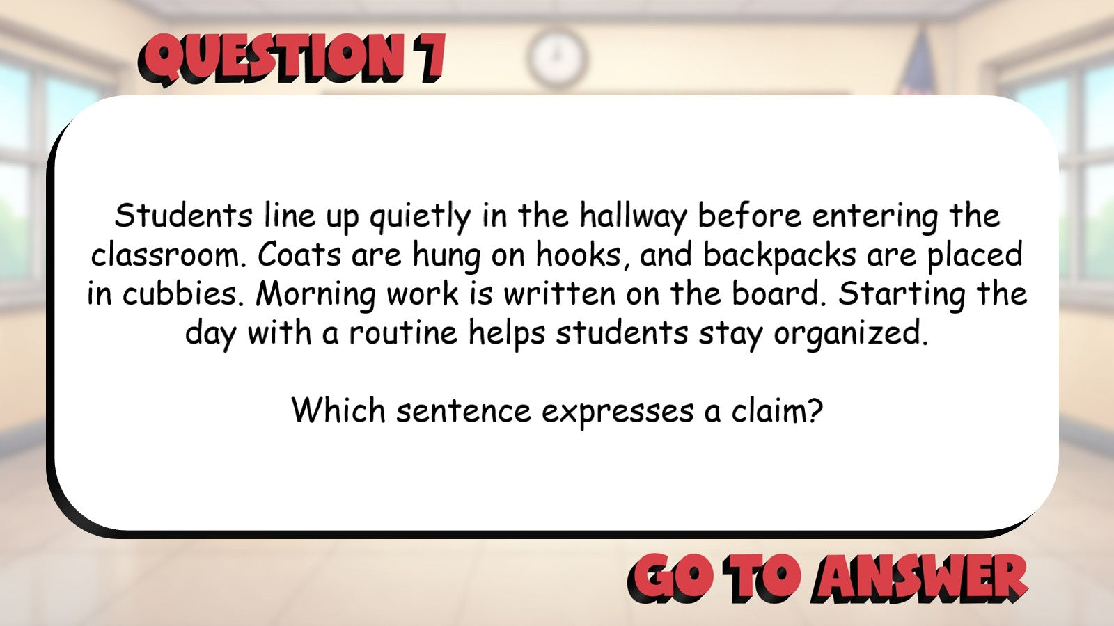 Identify Clear Claims or Opinions BIG TERRIBLE GAME - No Prep Grade 5 ELA Review