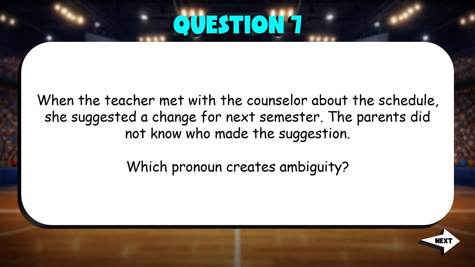 Identify Unclear or Ambiguous Pronouns TRASHKETBALL ELA Game - No Prep Grade 6