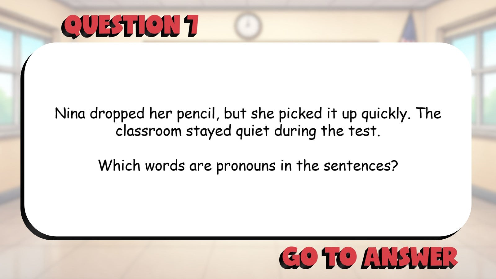 Understand Nouns & Pronouns BIG TERRIBLE GAME - No Prep Grade 3 ELA Review